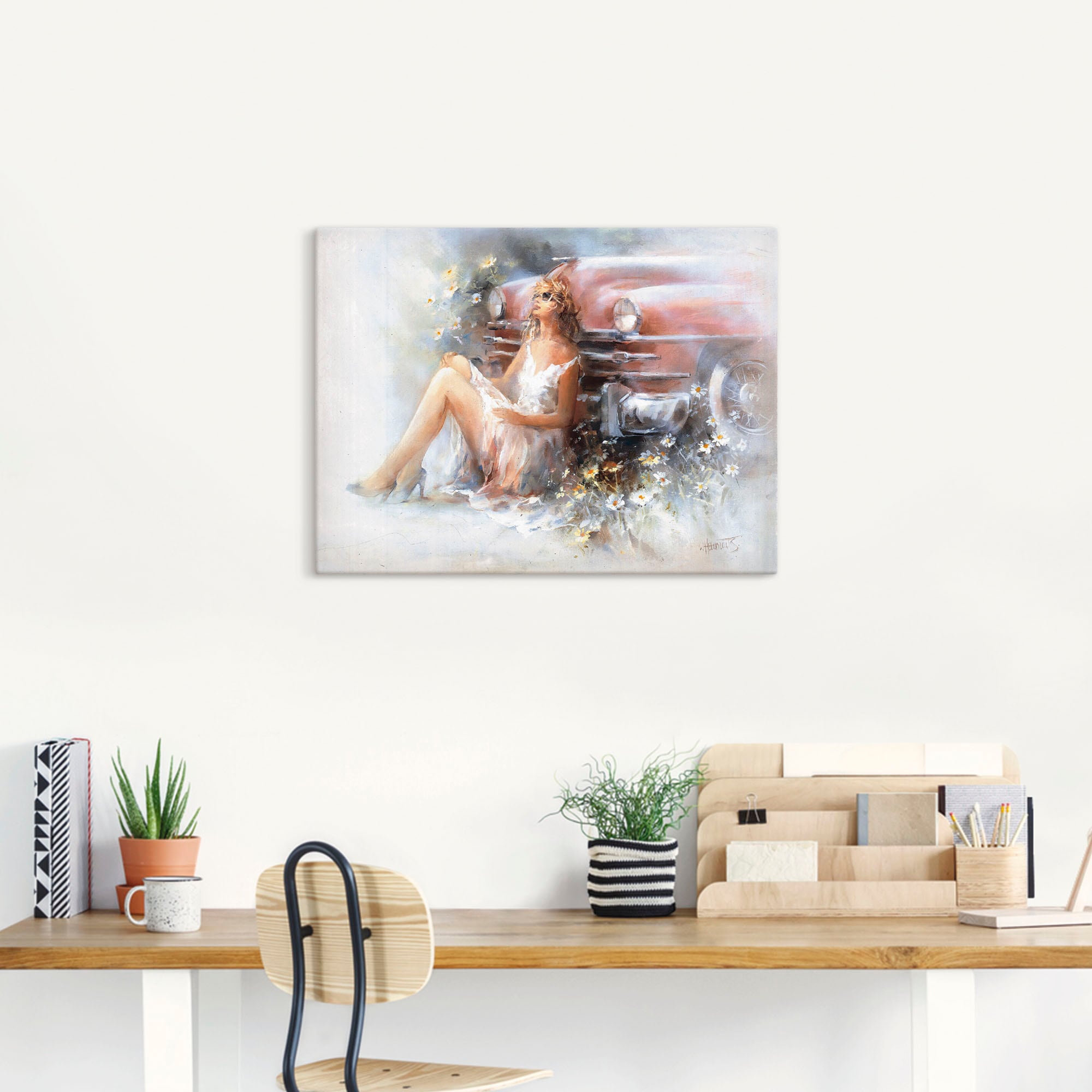 Artland Leinwandbild »Entspannen« Frau 1 Stk. tlg. auf Holzrahmen gespannt