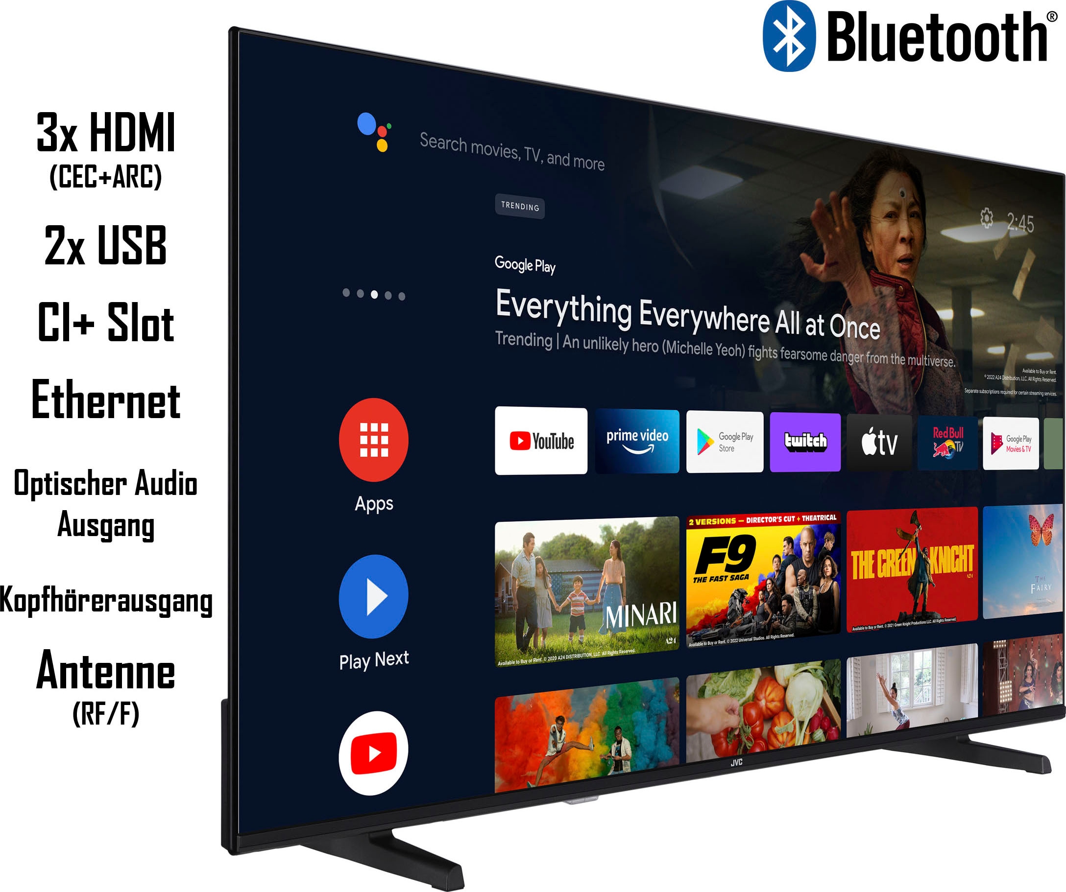 | TV- Smart-TV Garantie ➥ 4K Zoll, XXL Android »LT-50VA3355«, 3 126 Jahre HD, Ultra cm/50 LED-Fernseher UNIVERSAL JVC