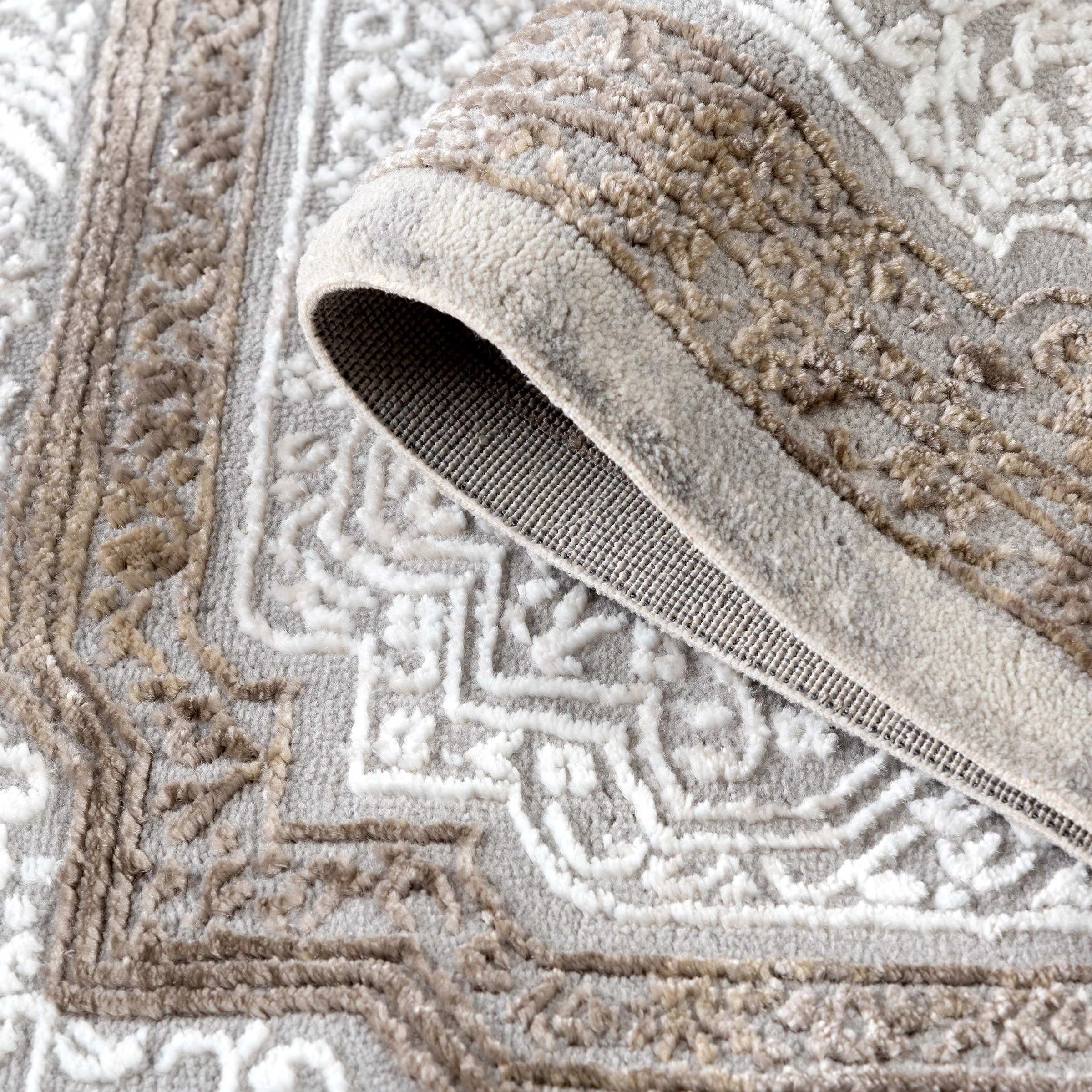 Sehrazat Teppich »Glory 270«, rechteckig, 10 mm Höhe, Hoch-Tief-Struktur, Kurzflorteppich, Wohnzimmer