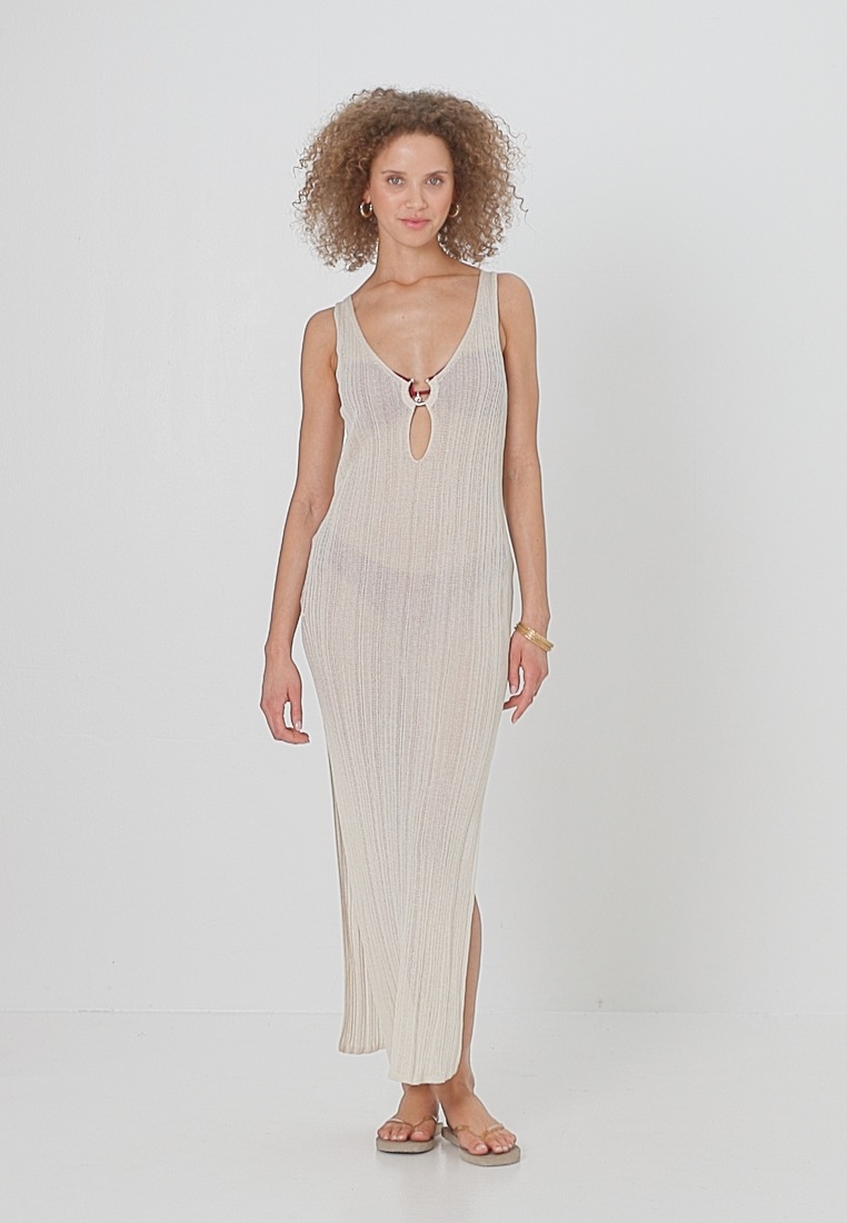 LSCN by LASCANA Strandkleid Midikleid, Strickkleid