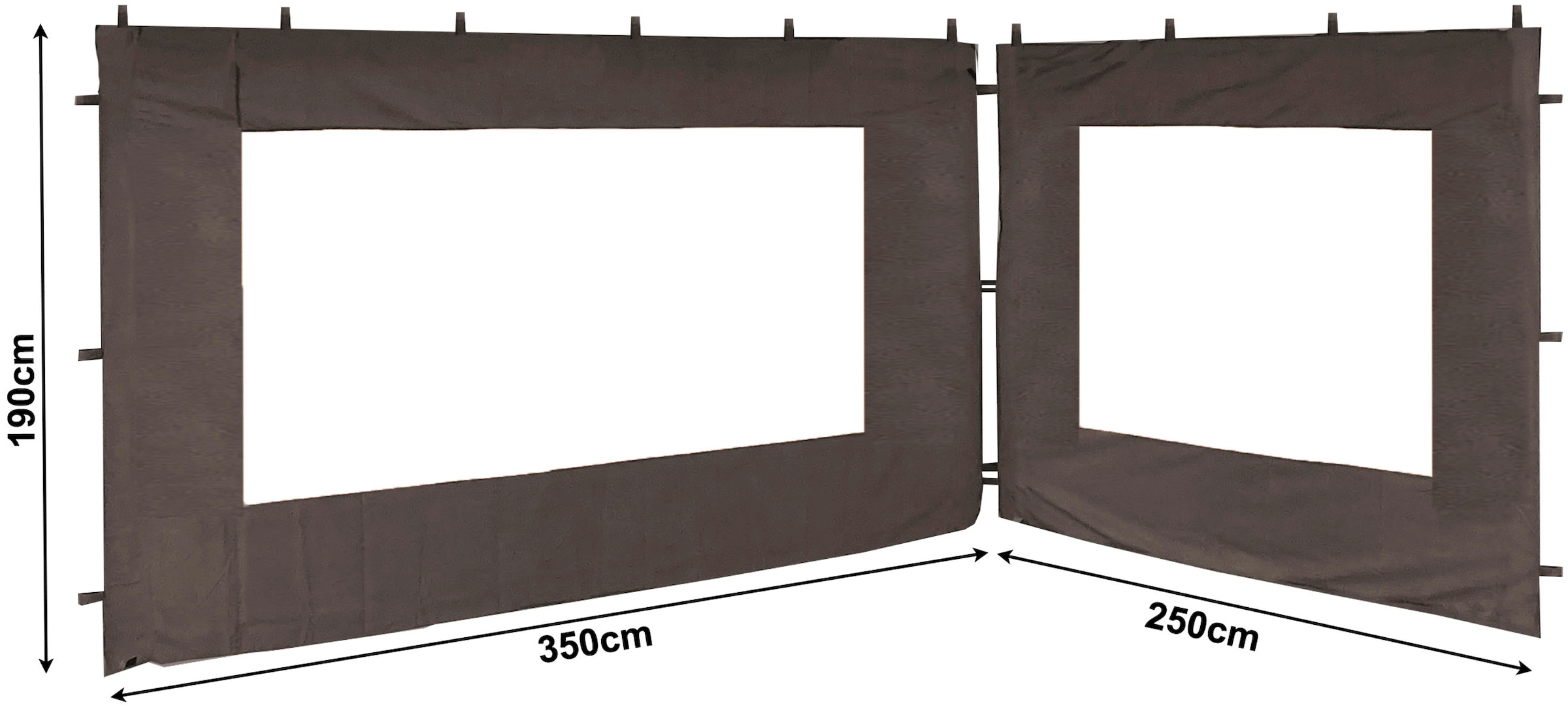 Quick Star Pavillonseitenteil »Nizza«, (Set), mit 2 Fenster