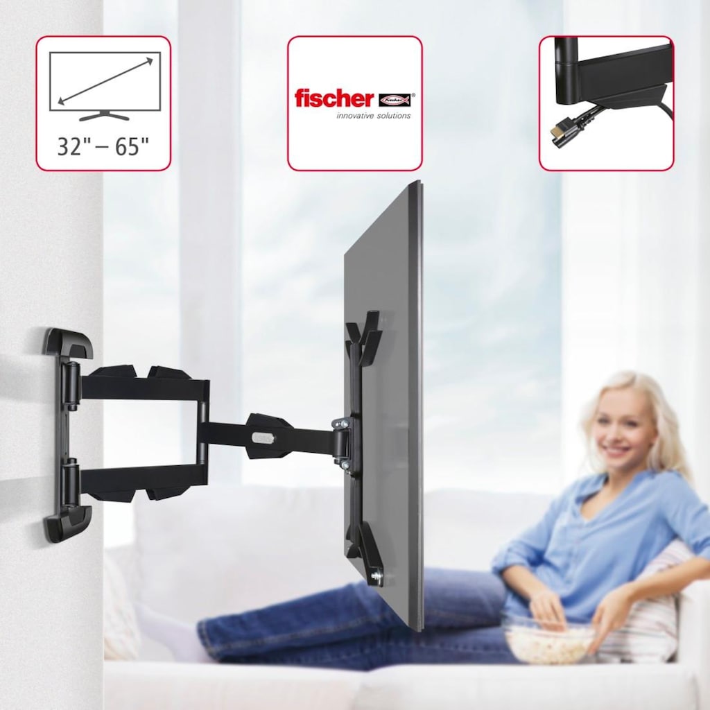 Hama TV-Wandhalterung »TV Wandhalterung FULLMOTION, 3 Sterne, 81-165 cm (32-65")«, bis 165 cm Zoll