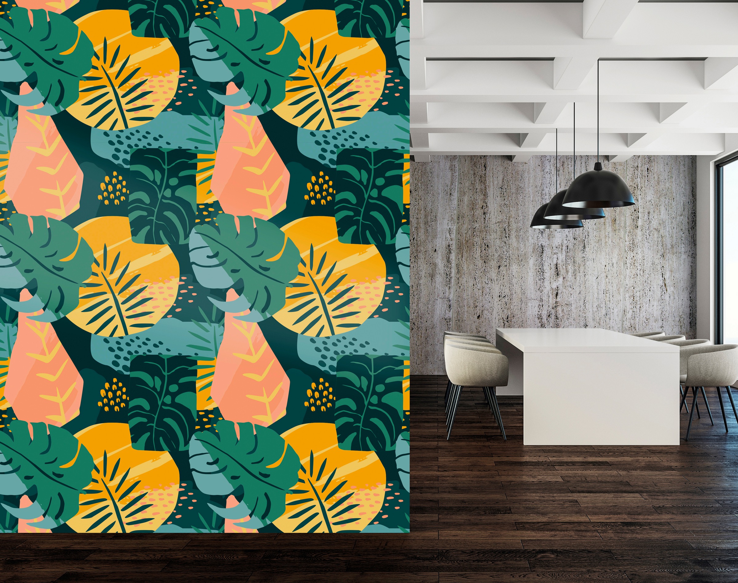 queence Vinyltapete »Jasmin«, bedruckt-Motiv-botanisch-floral-gemustert-natürlich, 90x250cm, selbstklebend, kinderleichte Anbringung, Sticker