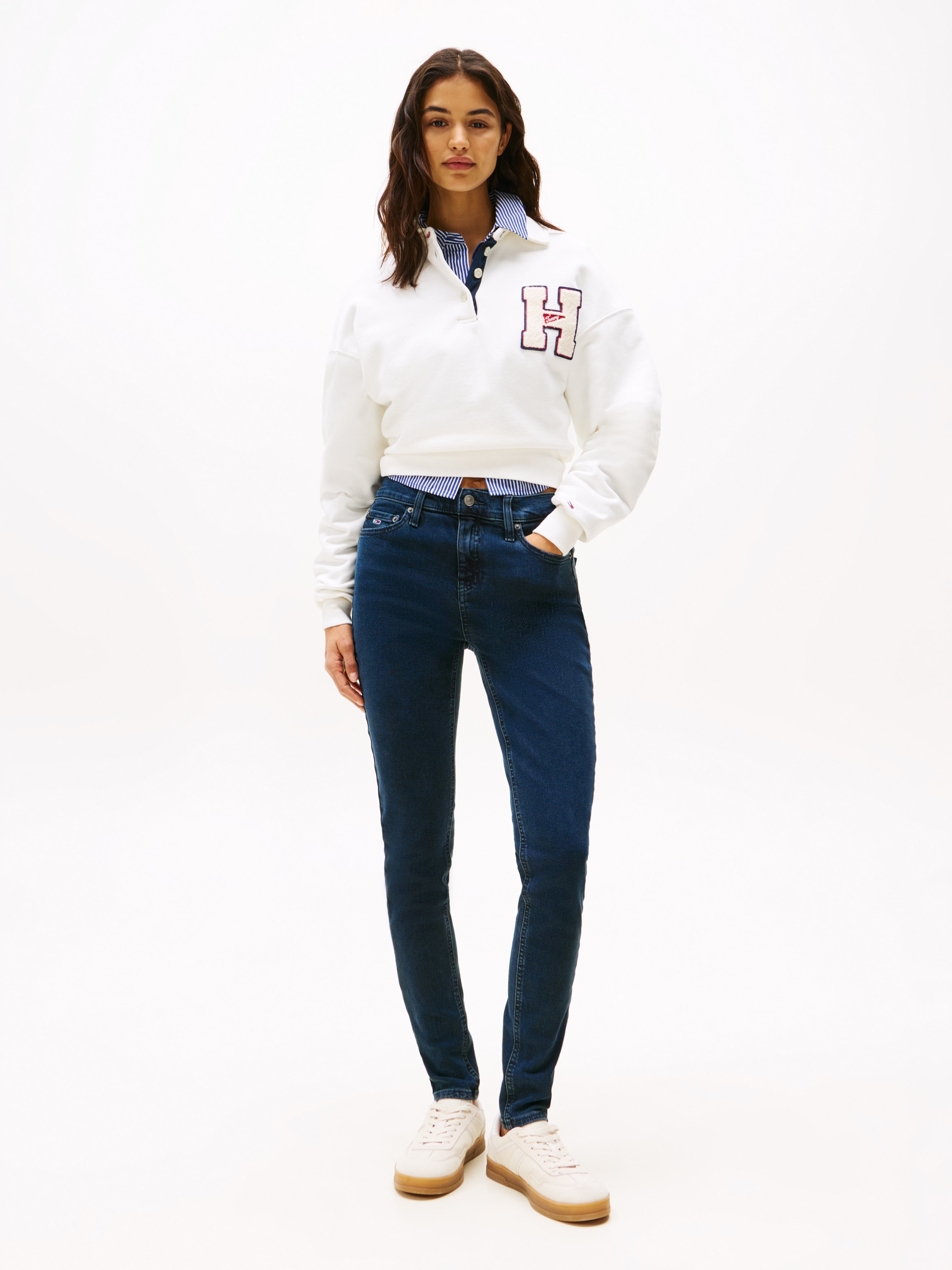 Tommy Jeans Skinny-fit-Jeans »NORA MR SKNY«, mit Waschung, mit Logo-Badge