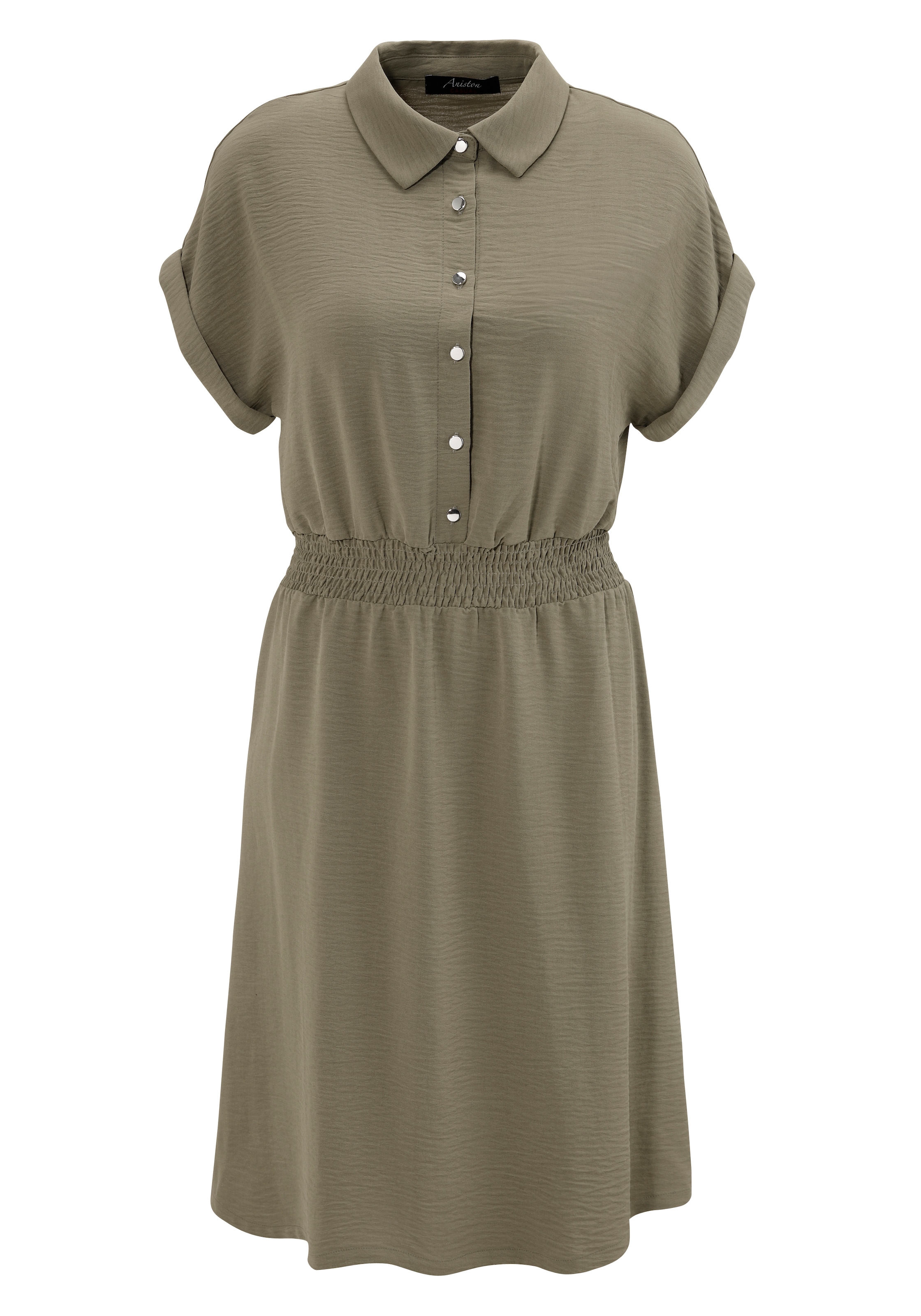 Aniston CASUAL Sommerkleid, mit Smokbündchen in der Taille