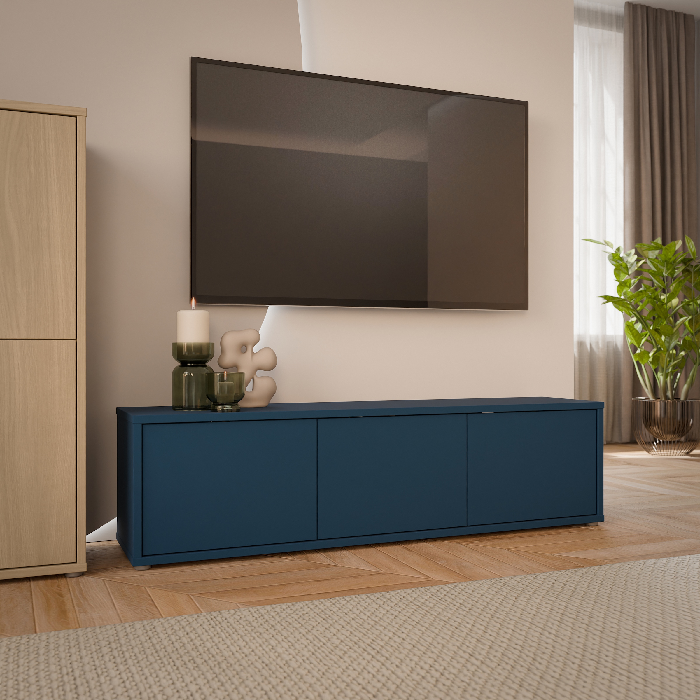 FORTE Lowboard »Alice Springs, TV-Board, viel Stauraum, große Türen zum Aufklappen« B/H/T 154,2/41,5/34,9 cm Klapptüren