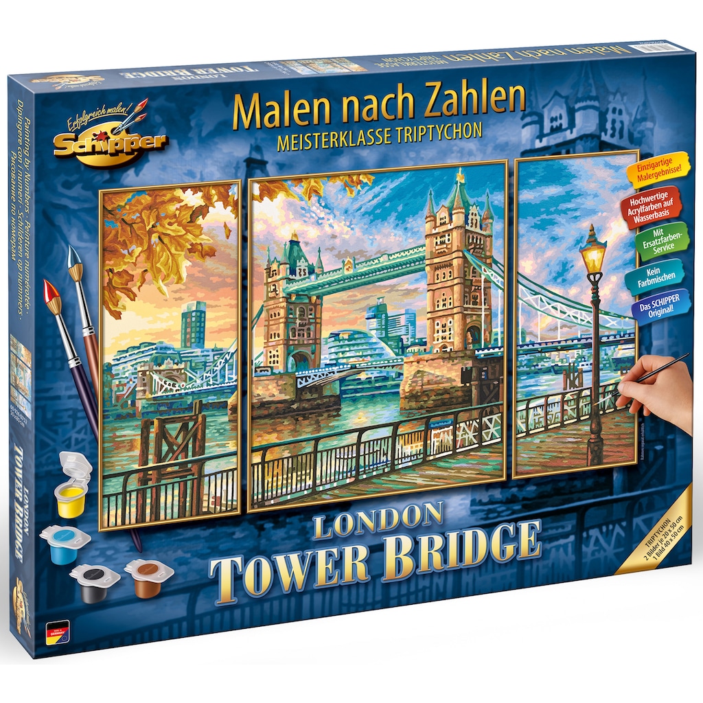 Schipper Malen nach Zahlen »Meisterklasse Triptychon - London - Tower Bridge«