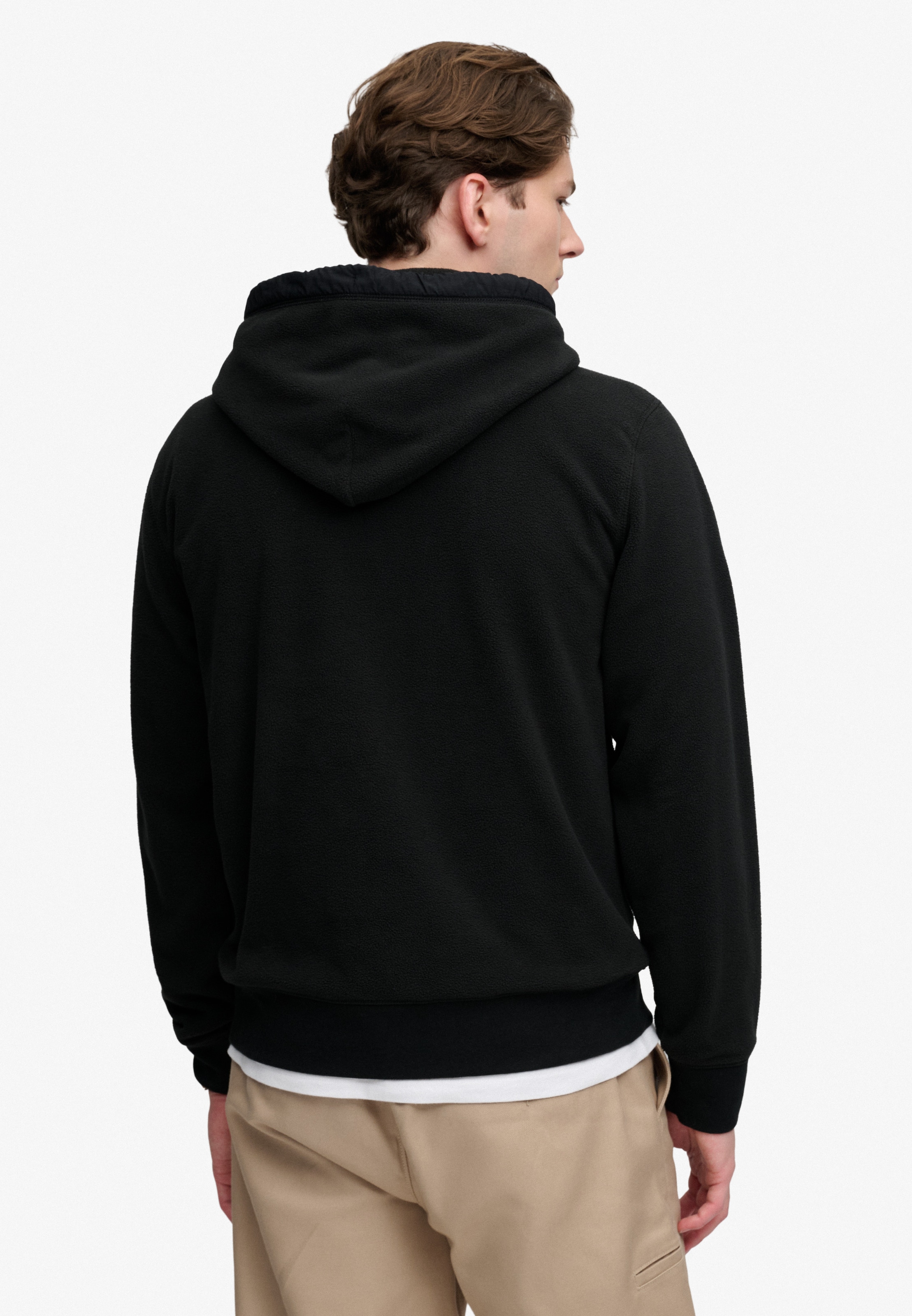 Superdry Kapuzensweatshirt »MICRO LOGO FLEECE HOOD«, Kunstfaser, loose fit
