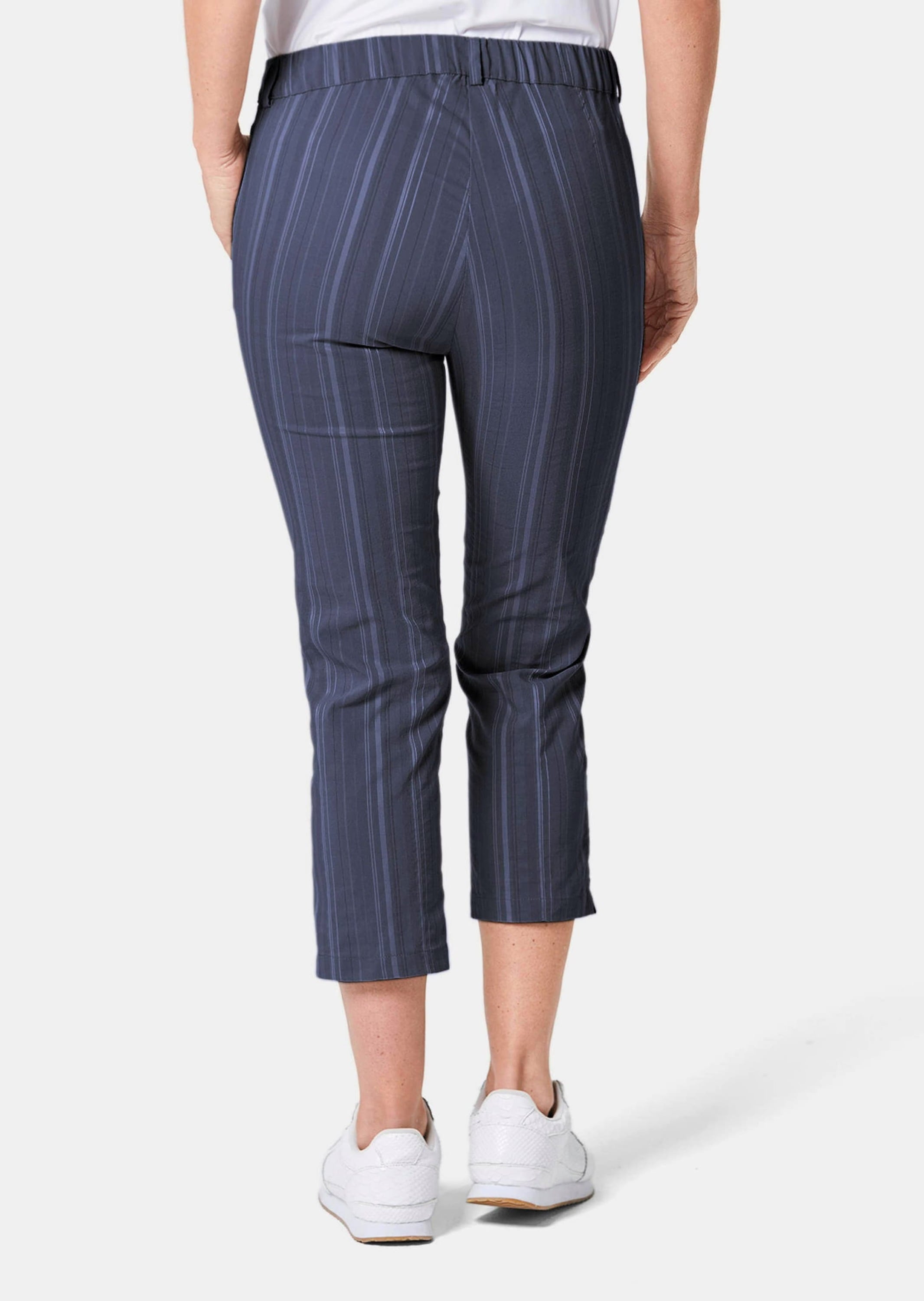GOLDNER Caprihose »Verkürzte Struktur-Hose Verkürzte Strukturhose in elastischer Ware«