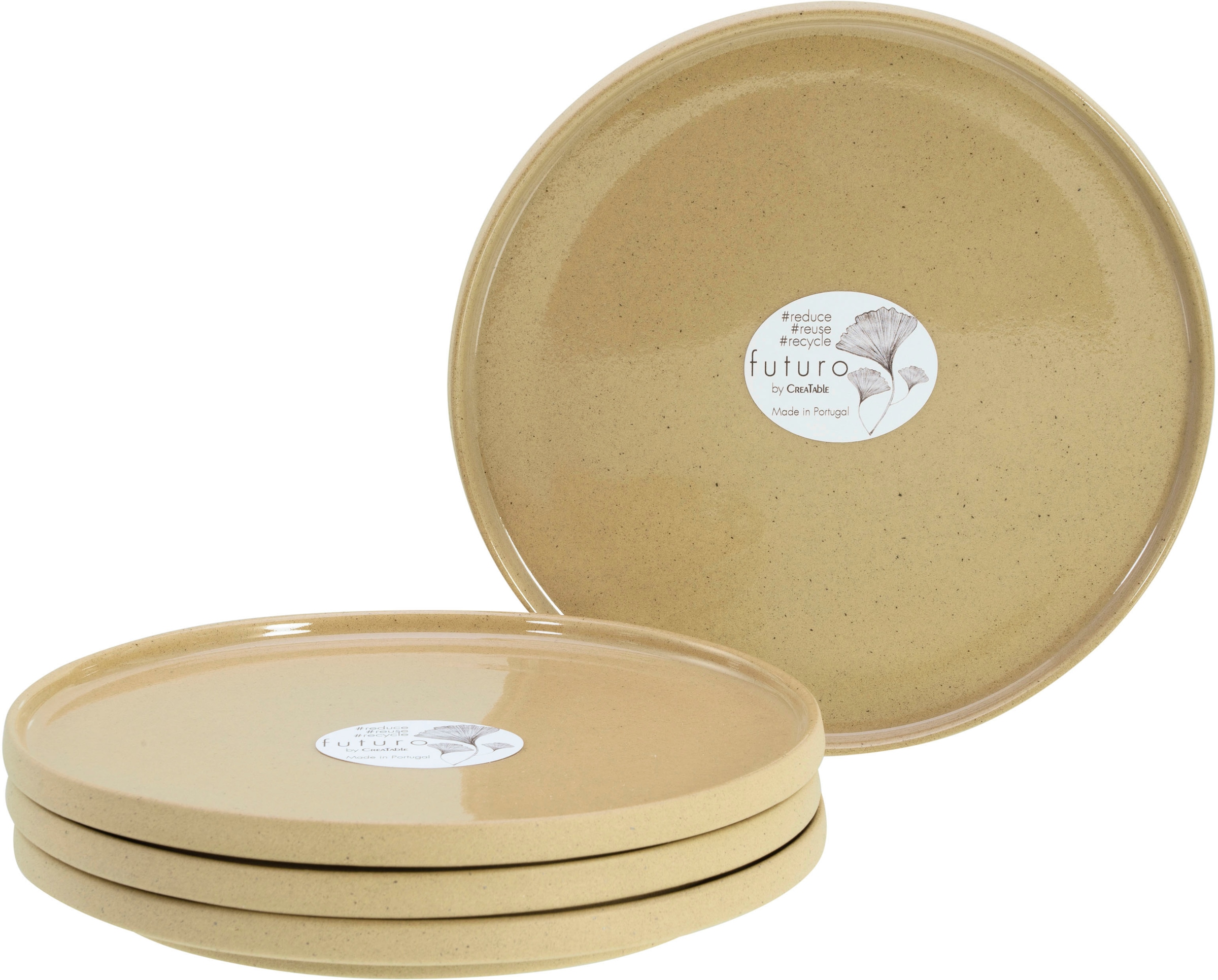 CreaTable Dessertteller »Futuro« Teller Set für 4 Personen, Ø 20 cm, Steinzeug