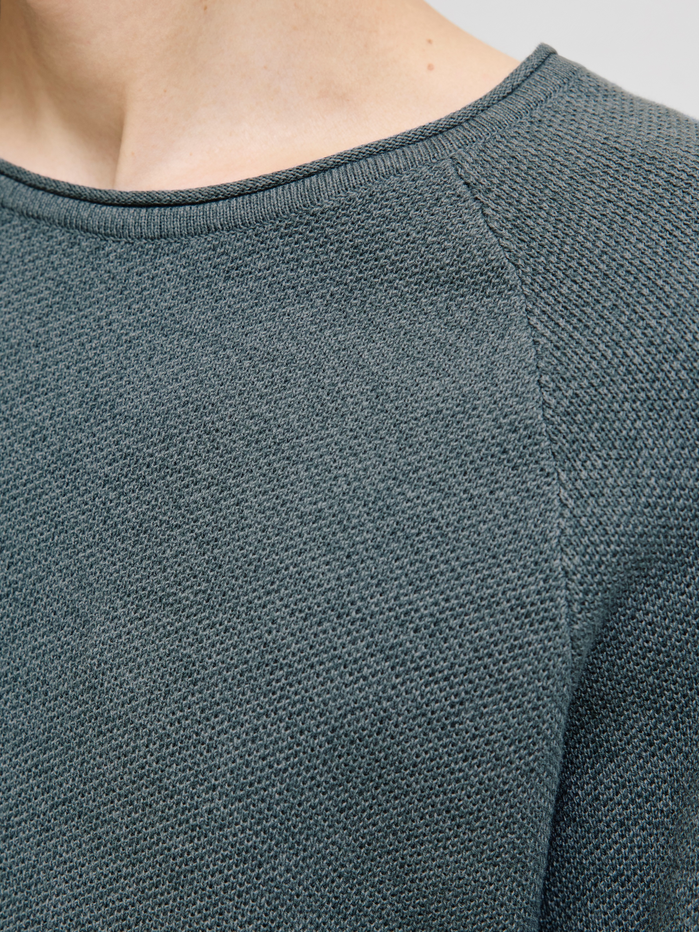 Jack & Jones Rundhalspullover »JJEHILL KNIT CREW NECK NOOS«, mit Strukturstrick