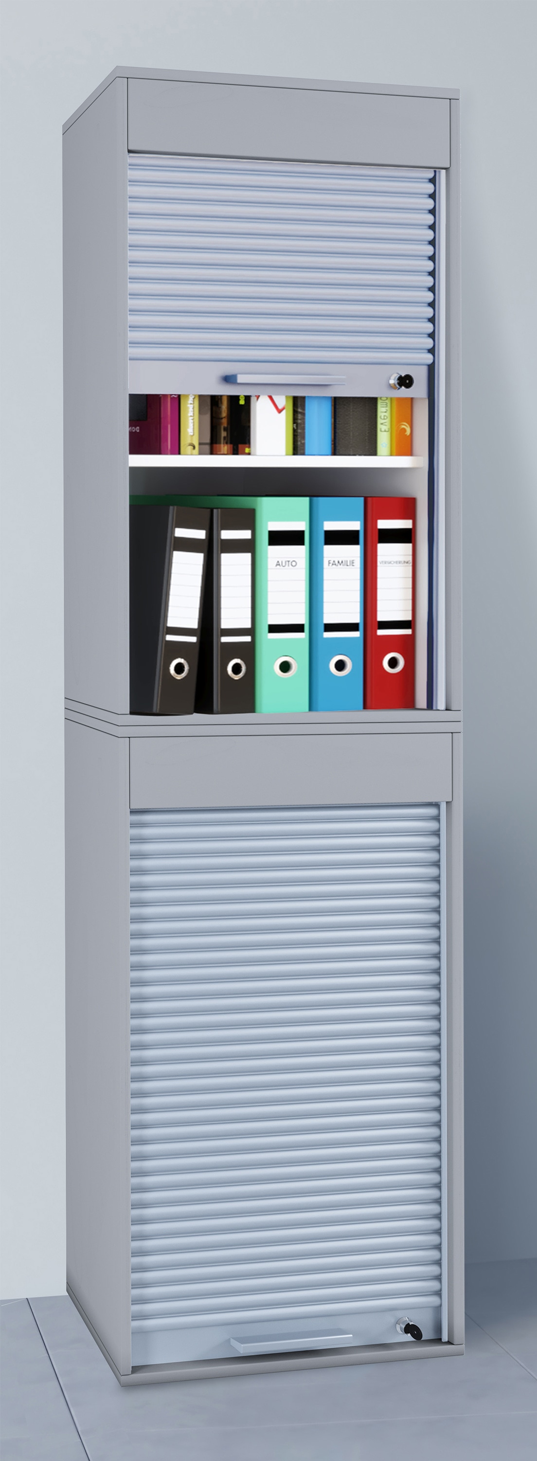 VCM Aktenschrank »VCM Büroschrank | Aktenschrank mit Rollladen | Maße ca. H. 186 x B. 50 x T. 40 cm ¿ Aktos XL« 1 Stk. tlg.