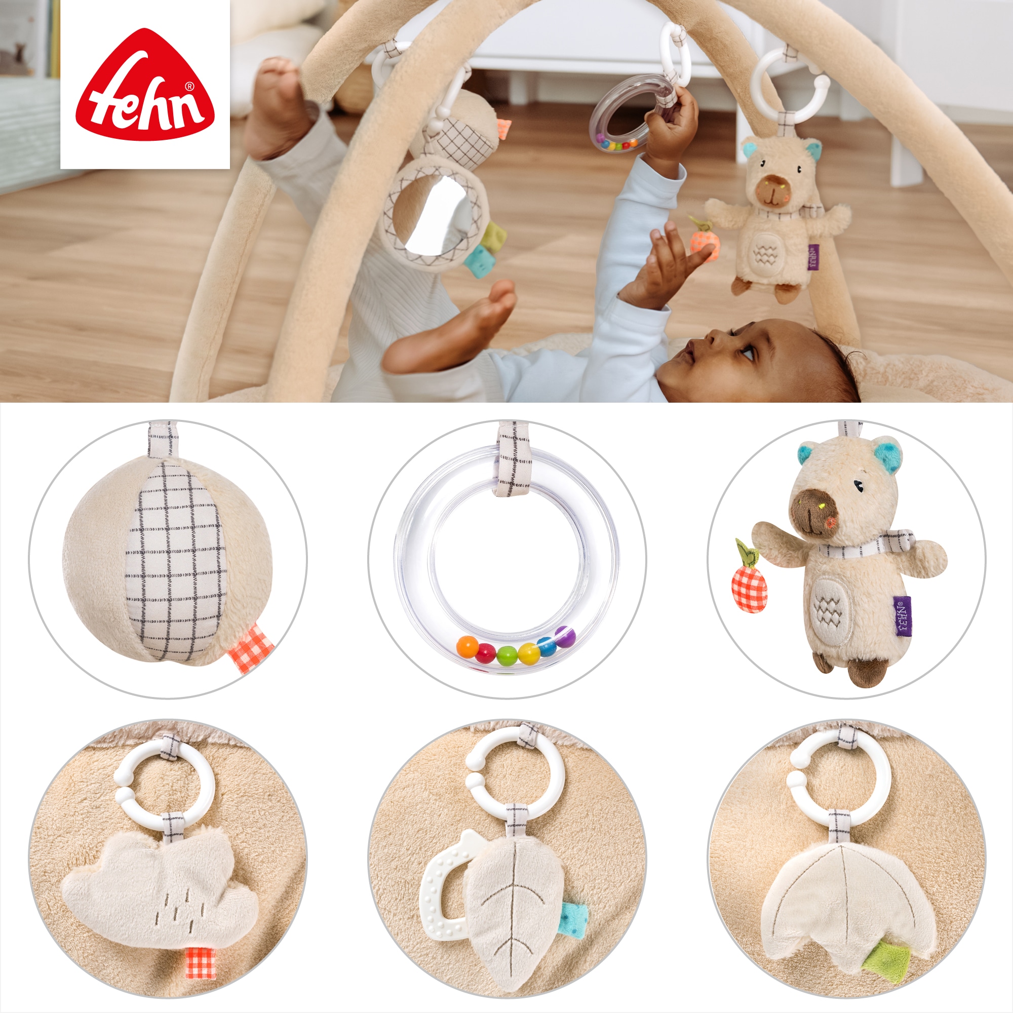 Fehn Spielbogen »Capybara Clara, Activity-Decke Capybara«