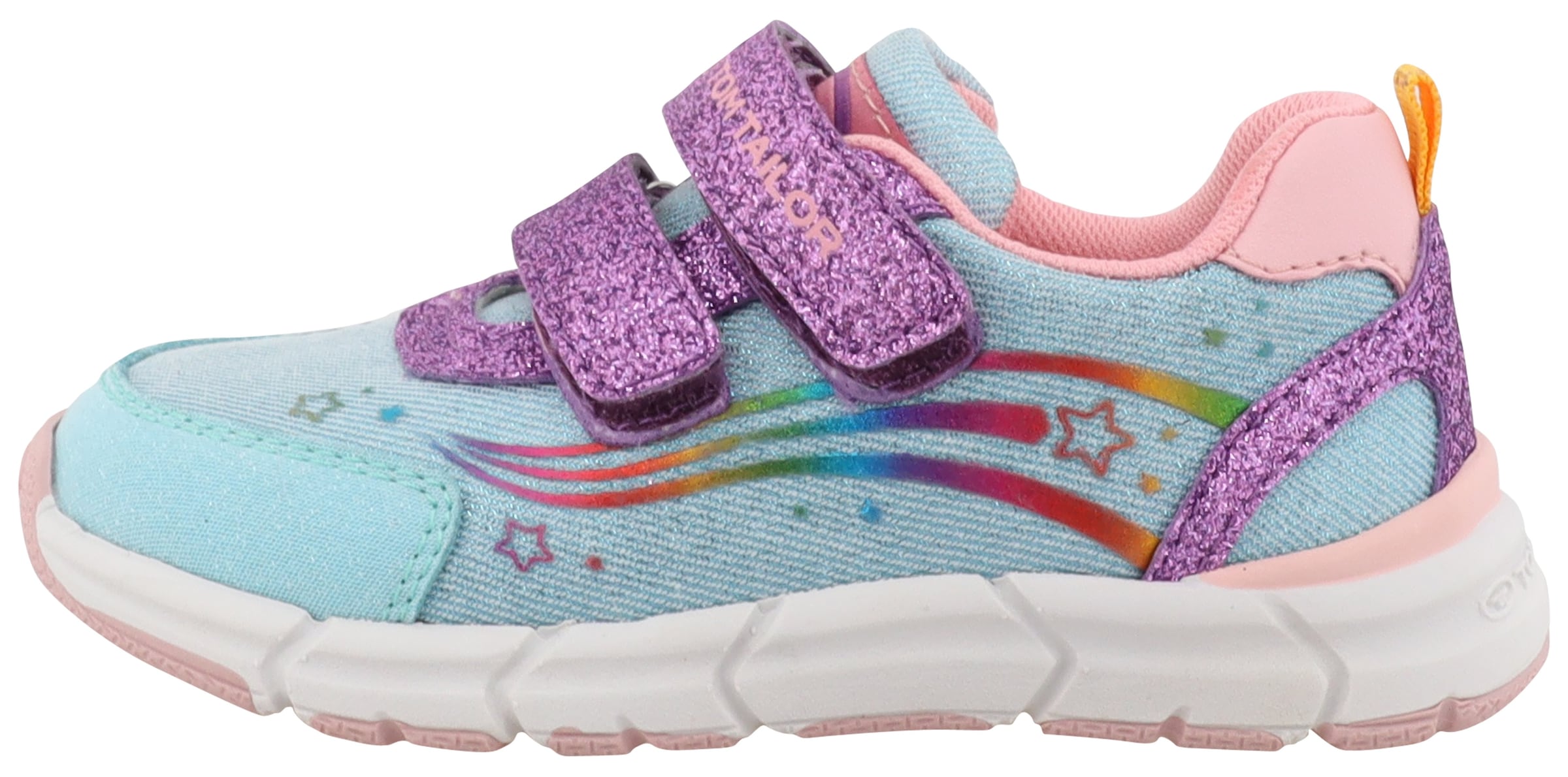 TOM TAILOR Klettschuh  , Freizeitschuh, Halbschuh, Sneaker mit Kontrastbesätzen