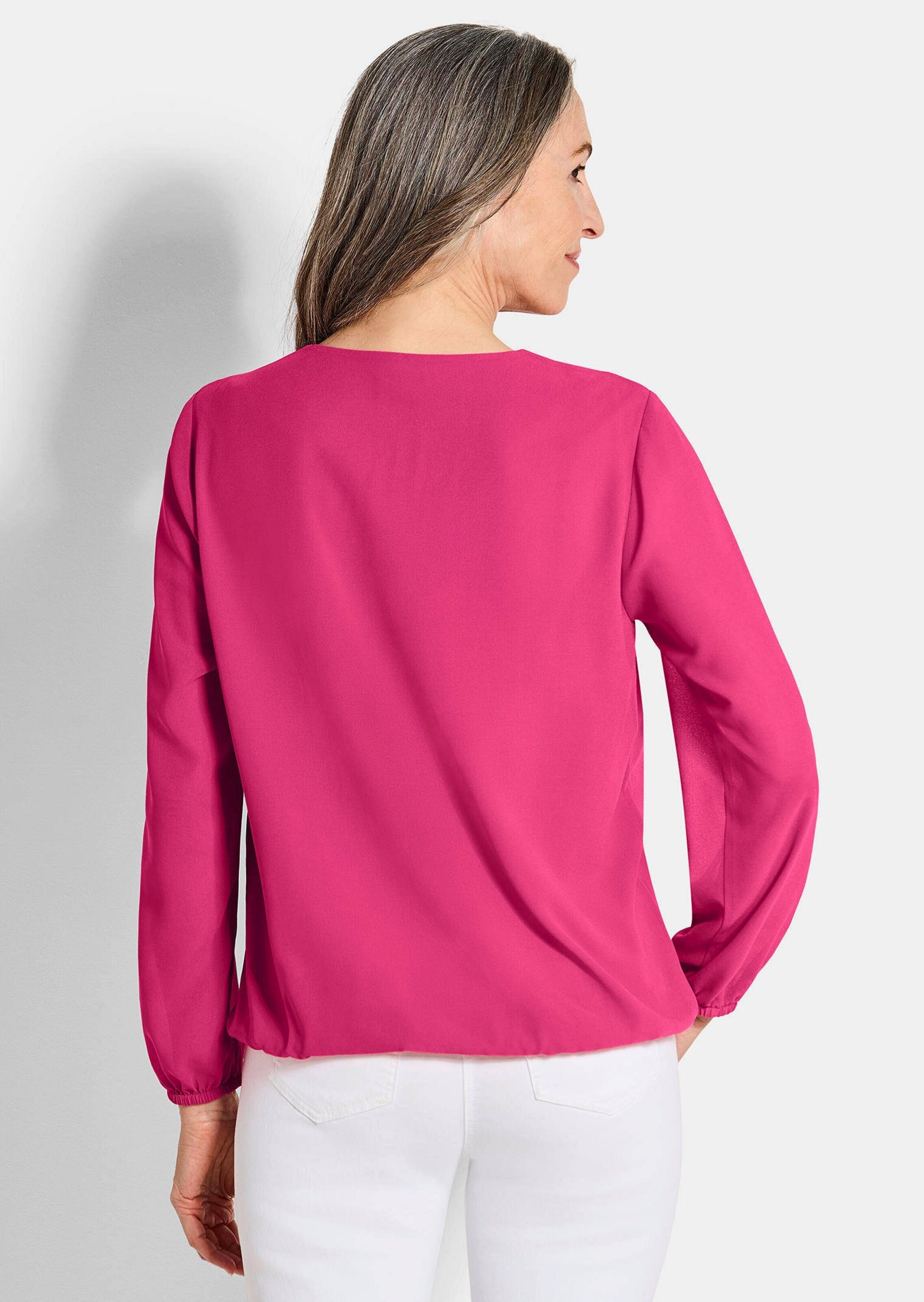 GOLDNER Klassische Bluse »Kurzgröße Elegante Bluse aus Chiffon«
