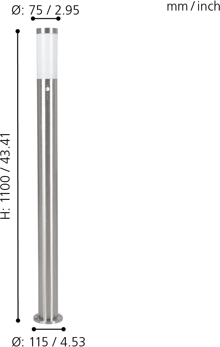 »HELSINKI«, Außen-Stehlampe Bewegungsmelder mit EGLO Garantie kaufen Mit 1 Jahren 3 XXL flammig-flammig, | online