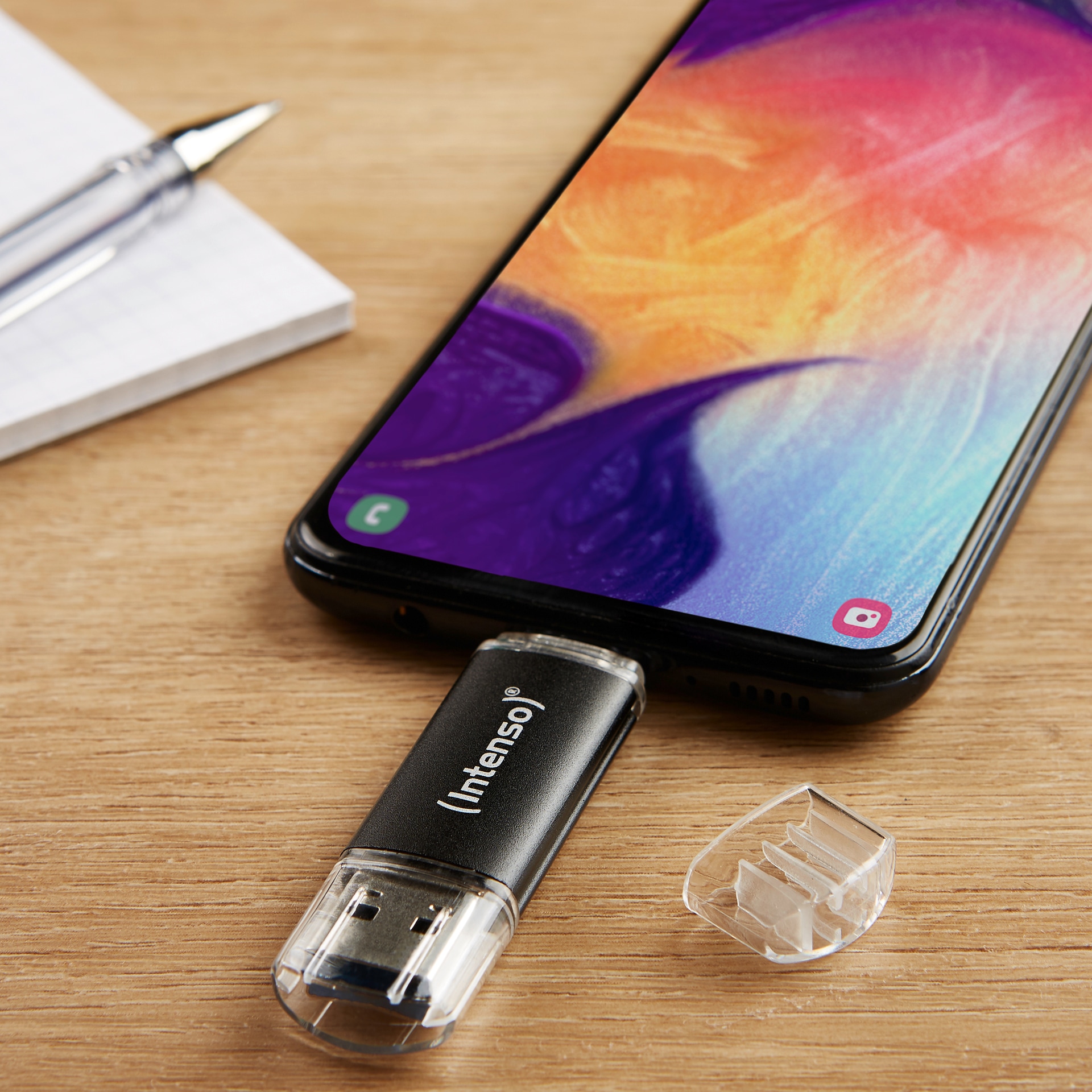 Intenso USB-Stick »Twist Line 128 GB«, (USB 3.2 Lesegeschwindigkeit 70,00 MB/s), USB-A und USB-C Anschluss