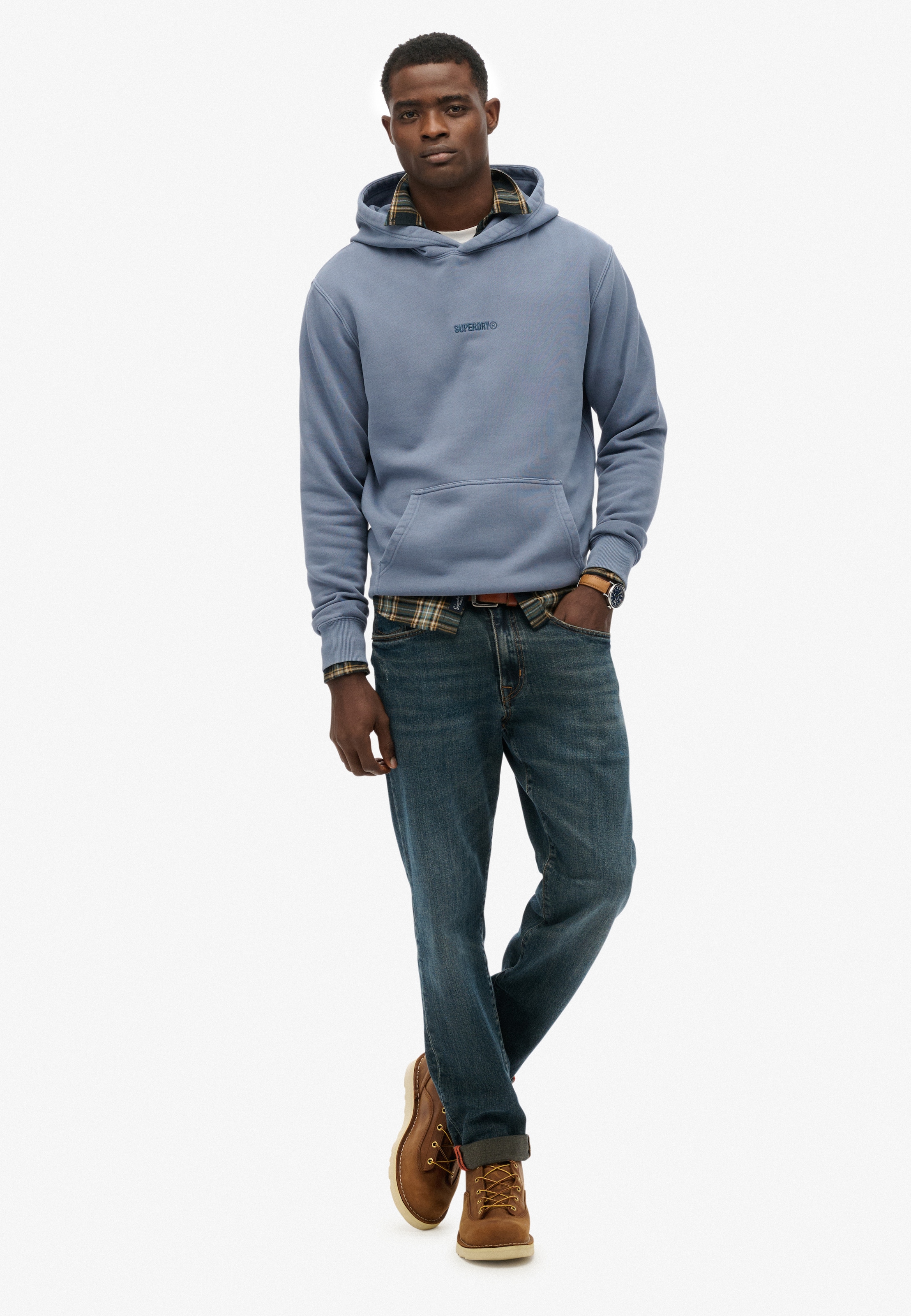Superdry Kapuzensweatshirt »MICRO LOGO HOOD«, aus Baumwolle und Polyester, Relaxed Fit, angeraute Sweatware
