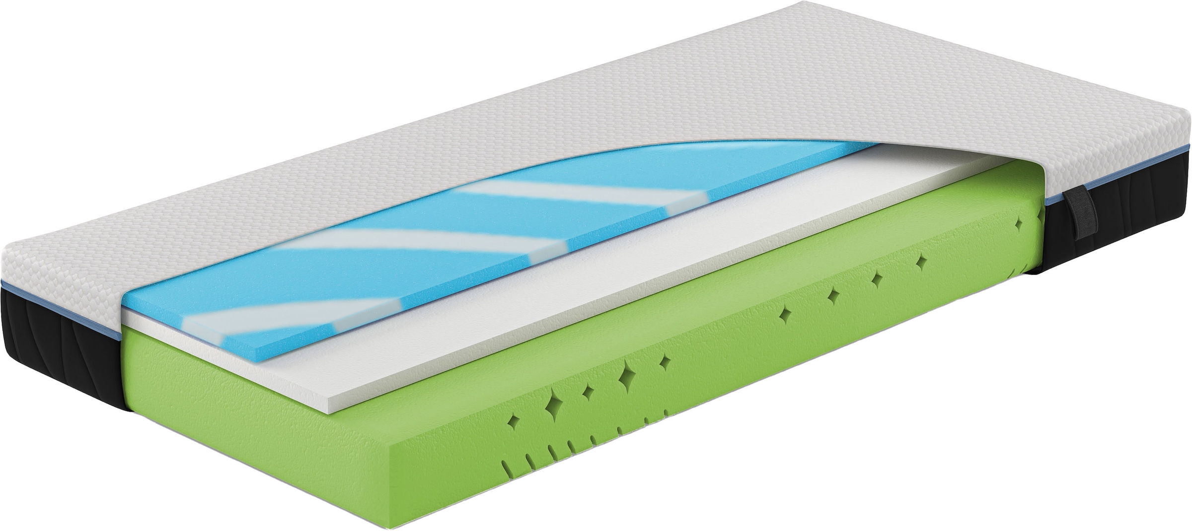 Hn8 Schlafsysteme Kaltschaummatratze "Royal Visco" 25 cm hoch 1 Stk. tlg. Schulterkomfortzone und GelTouch-Auflage für optimale Körperanpassung