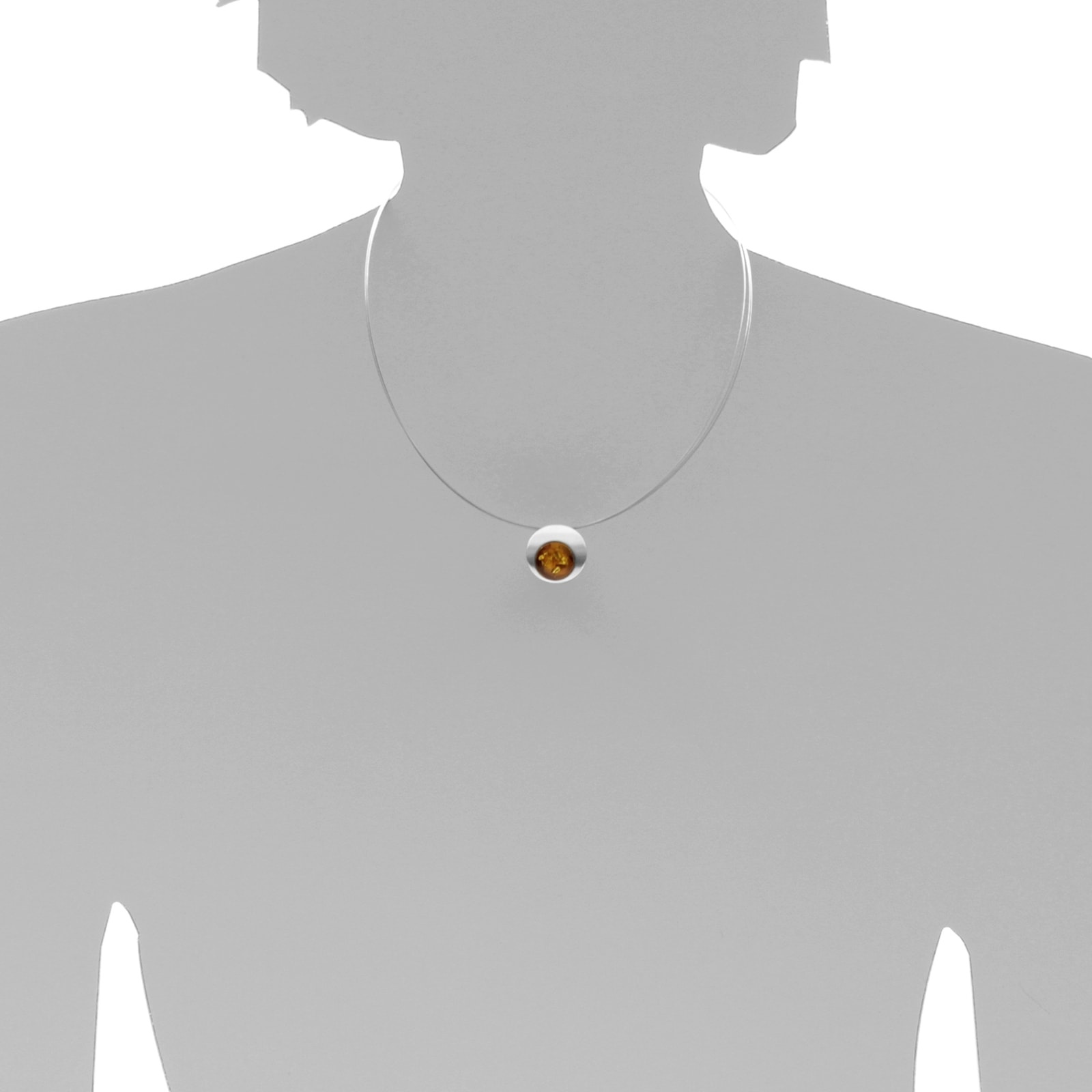 OSTSEE-SCHMUCK Kette mit Anhänger »- Gleiter-Alina 19 mm - Silber 925/000 - Bernstein«