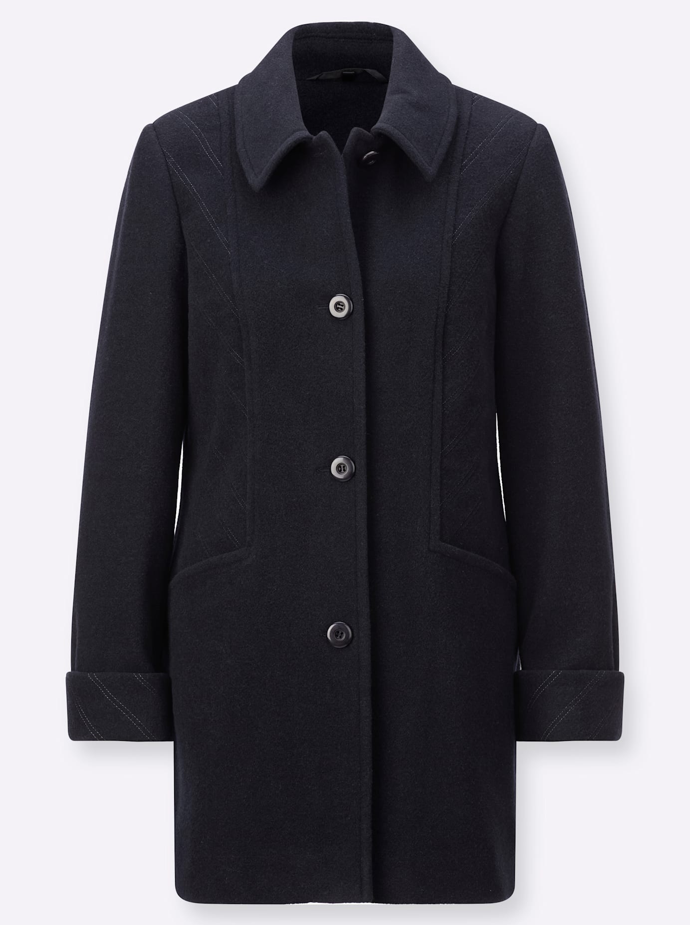 Classic Wolljacke ohne Kapuze