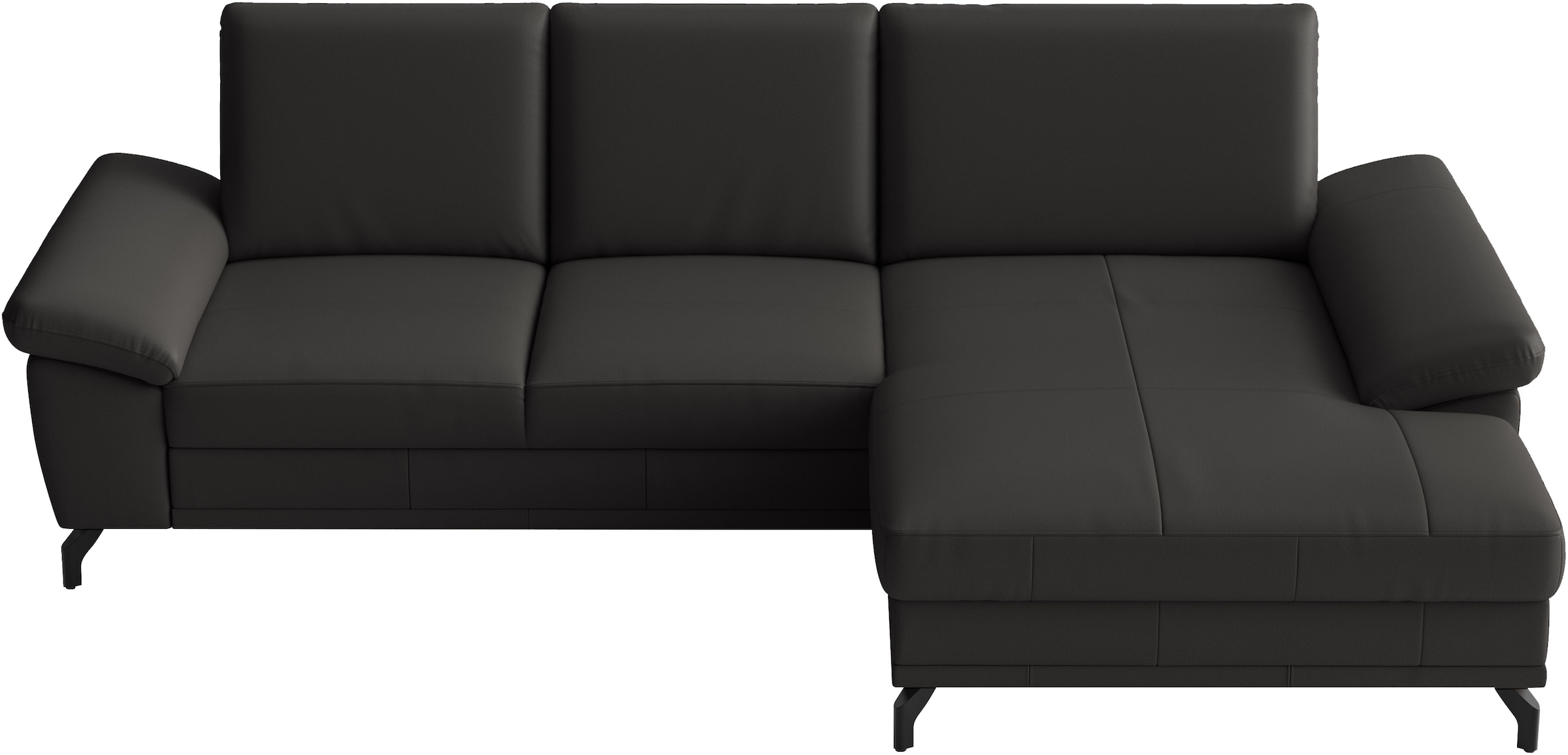 sit&more Ecksofa »Chelsea L-Form, B: 264 cm, Leder, inkl. Sitztiefen-&Armteilverstellung« optional mit Schlaffunktion und Bettkasten