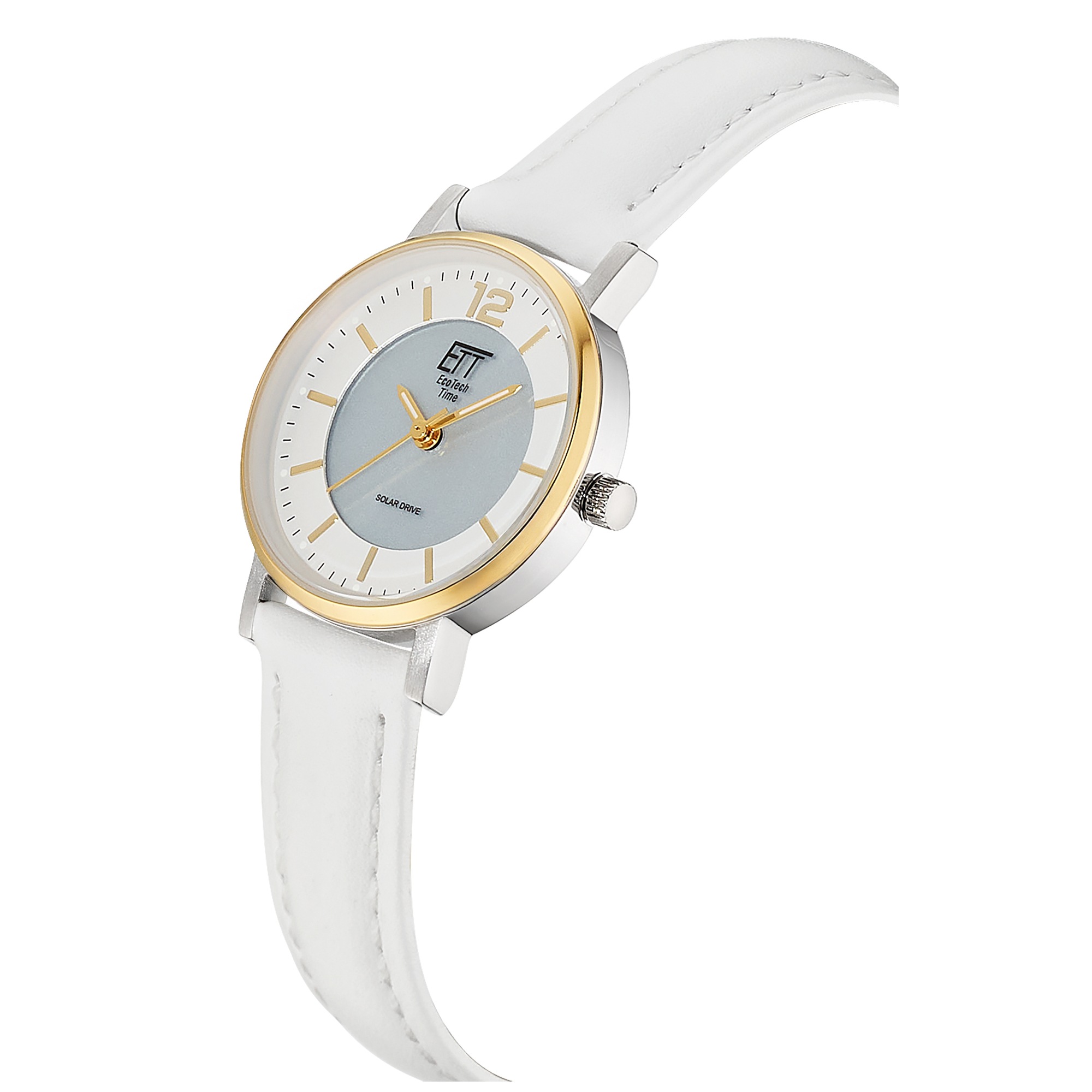 ETT Solaruhr Armbanduhr, Damenuhr, Lederarmband, analog