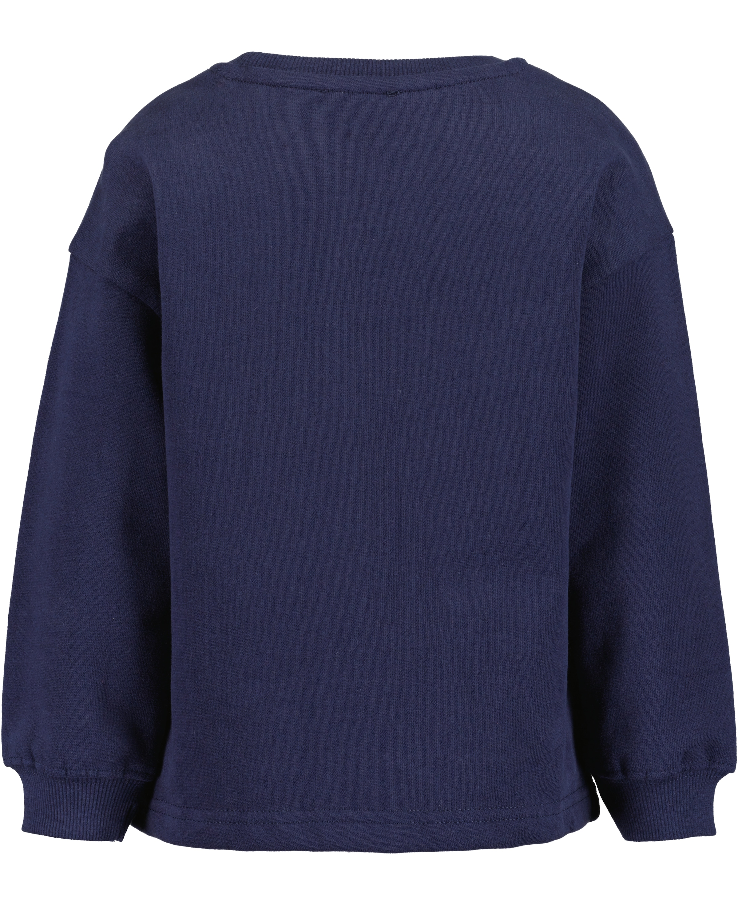 Blue Seven Sweatshirt , Frontmotiv mit funkelnden Wendepailletten
