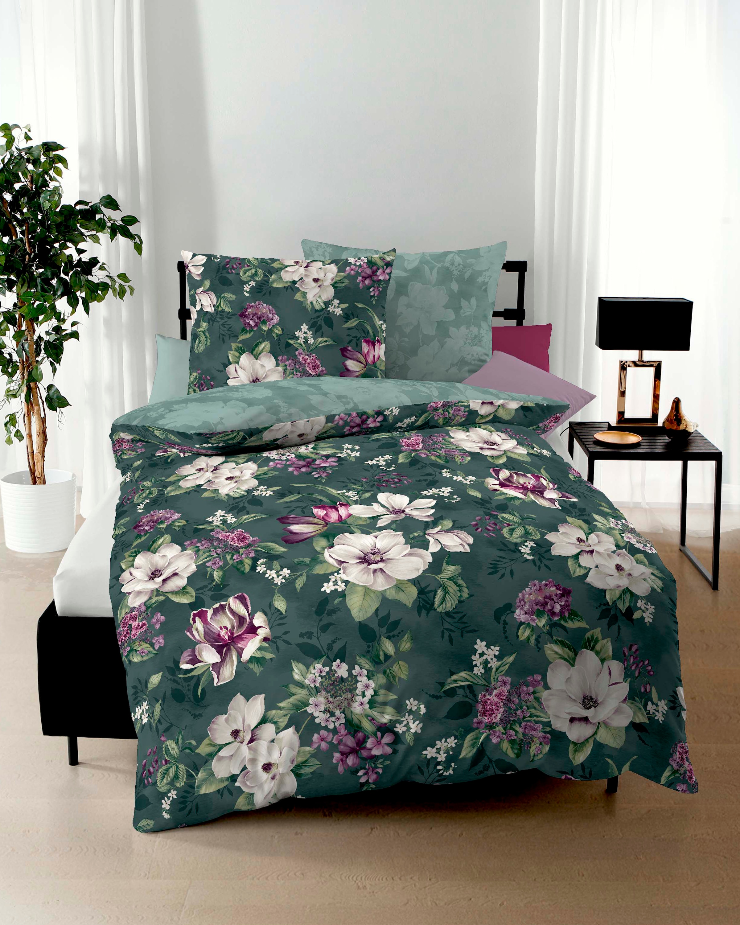 Kaeppel Wendebettwäsche »Magnolia« 2 Stk. Mit Blumenmuster