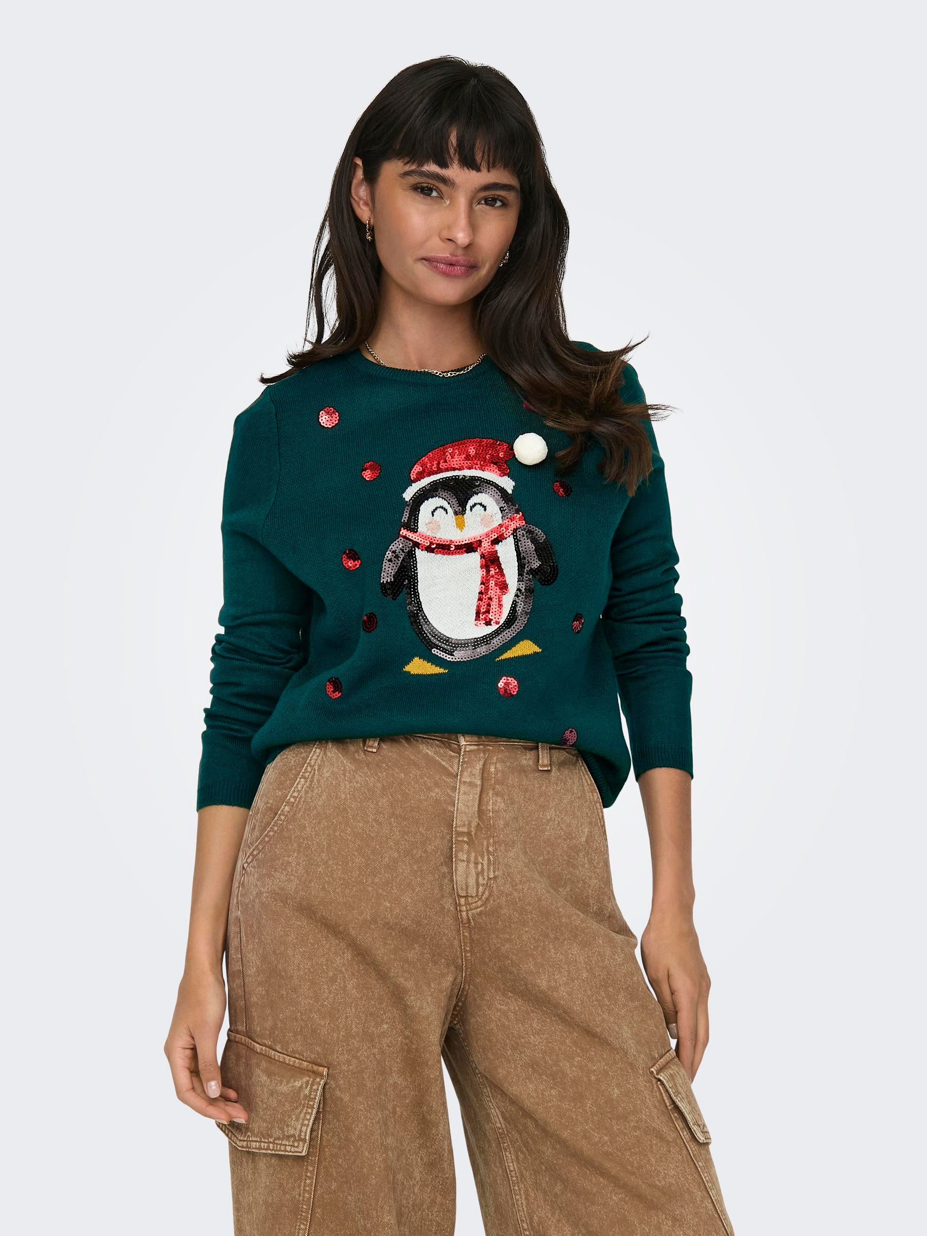 ONLY Weihnachtspullover »ONLXMAS EXCLUSIVE PINGUIN PULLOVER KNT«