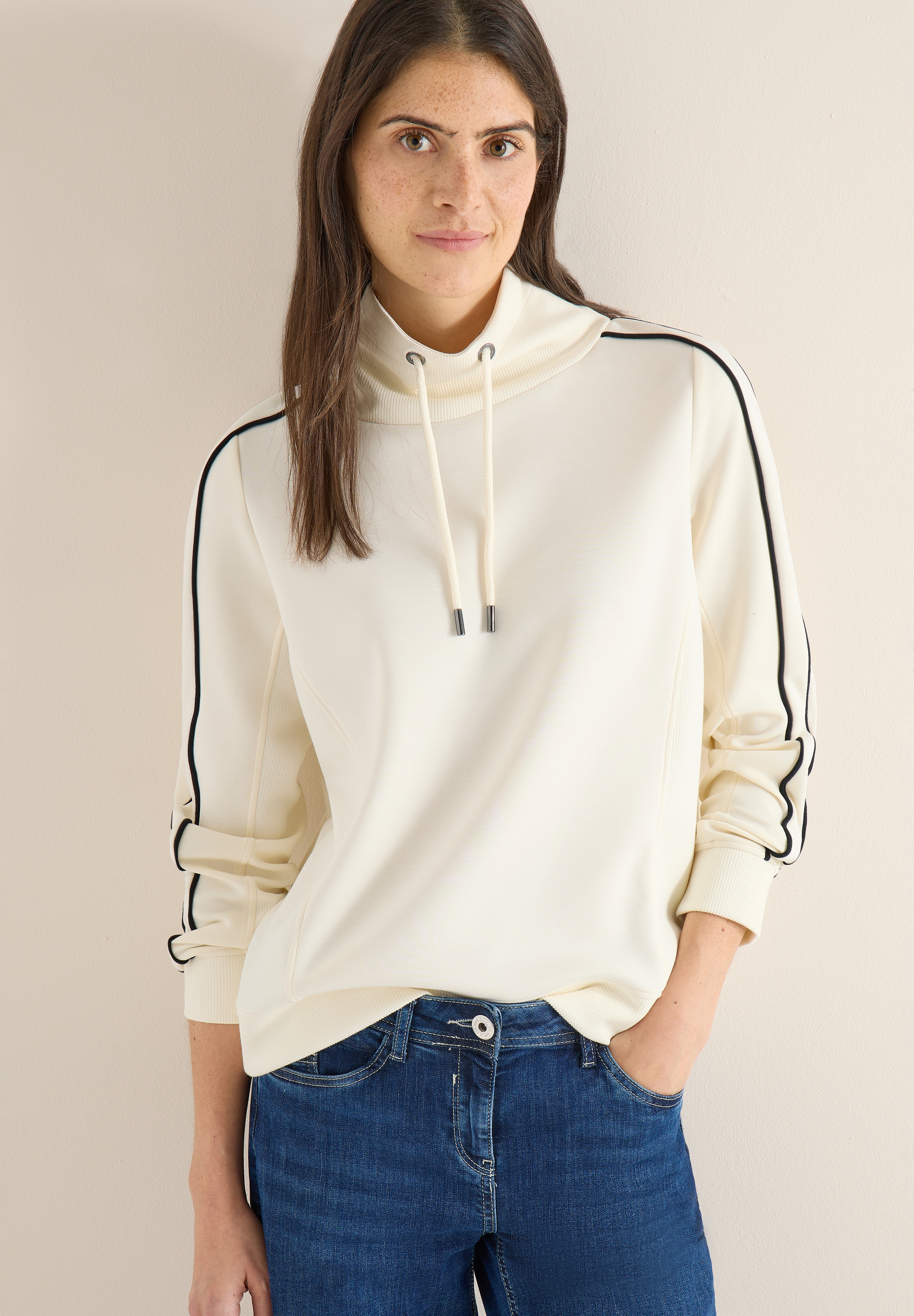 Cecil Sweatshirt , Langarm mit Tapedetails
