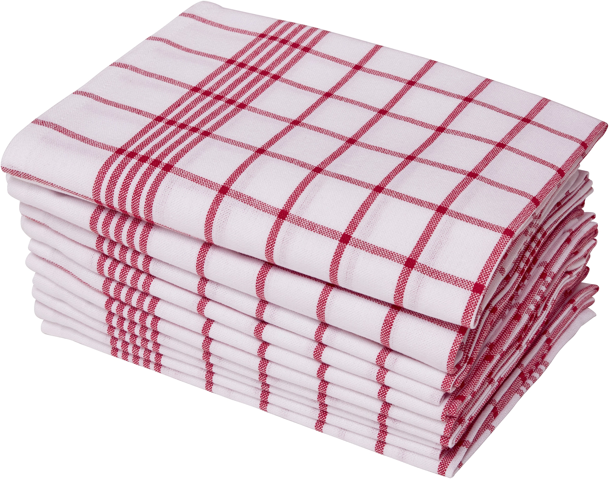 OTTO home Geschirrtuch »Vivianne« 100% Baumwolle,70×50 cm, blau/rot -weiße, 10Stk. Set, weich, saugstark