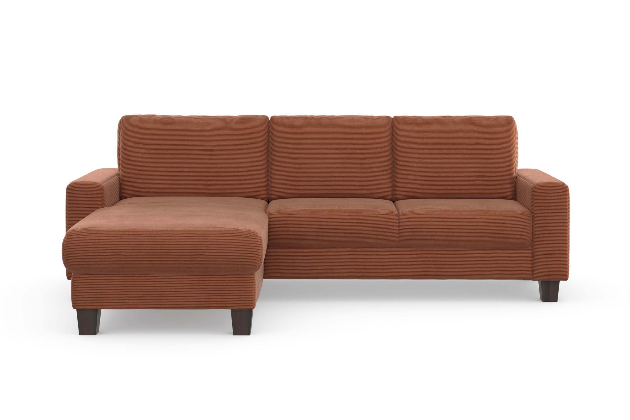 Home affaire Ecksofa »Summer L-Form« mit Recamiere, mit oder ohne Bettfunktion und Bettkasten, Cord-Bezug,