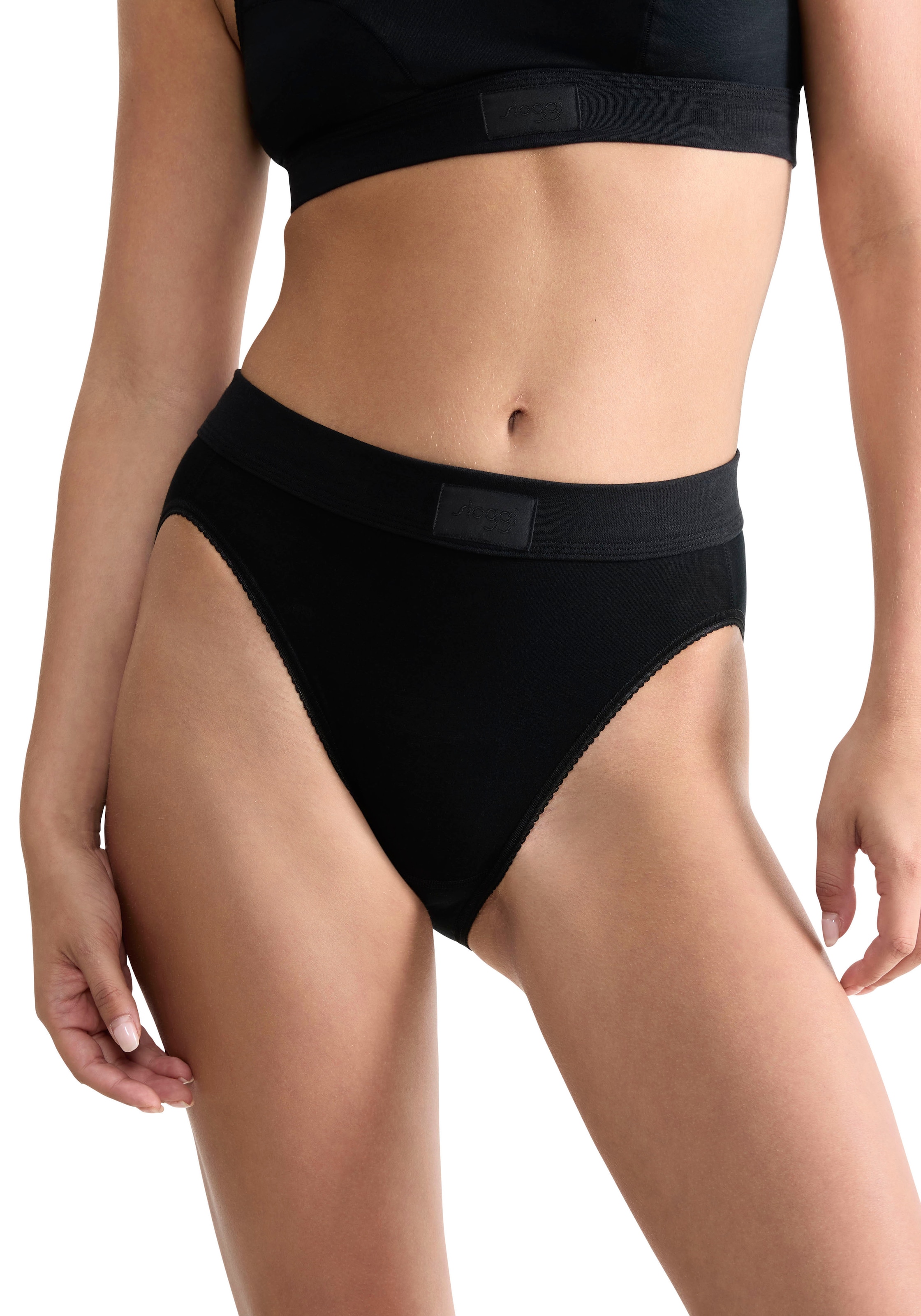 sloggi Tai-Slip »Double Comfort« 2er Pack,  elastisch, hoher Beinausschnitt, Baumwollmix, sportlicher Look