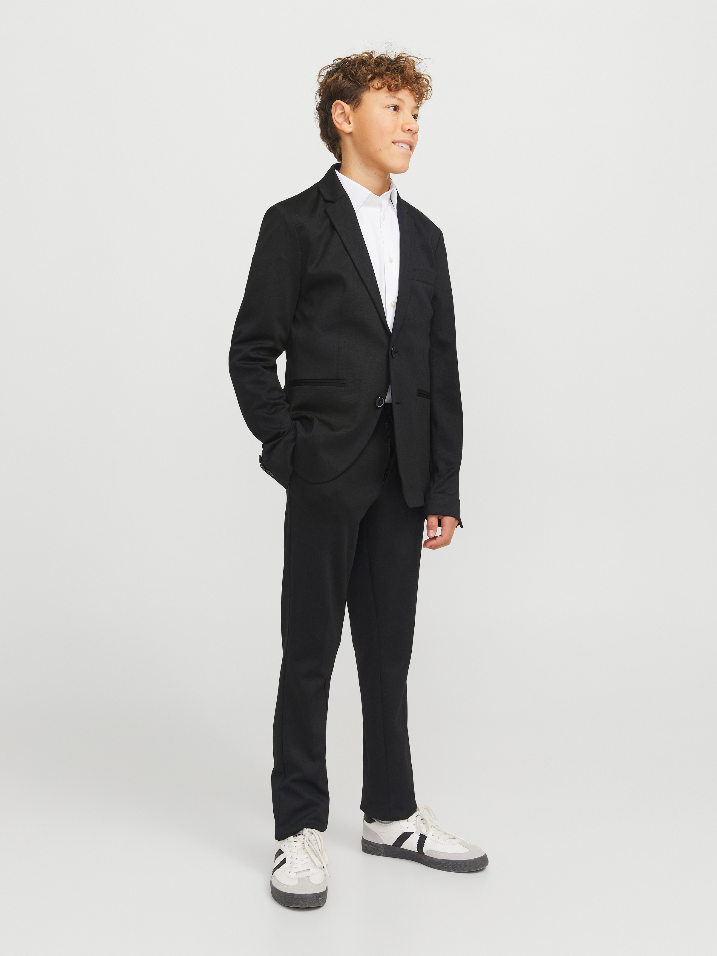 Jack & Jones Junior Anzughose »JJEJAXON bietet Komfort durch elastische Passform«, unifarben, modisch, slim fit, Web