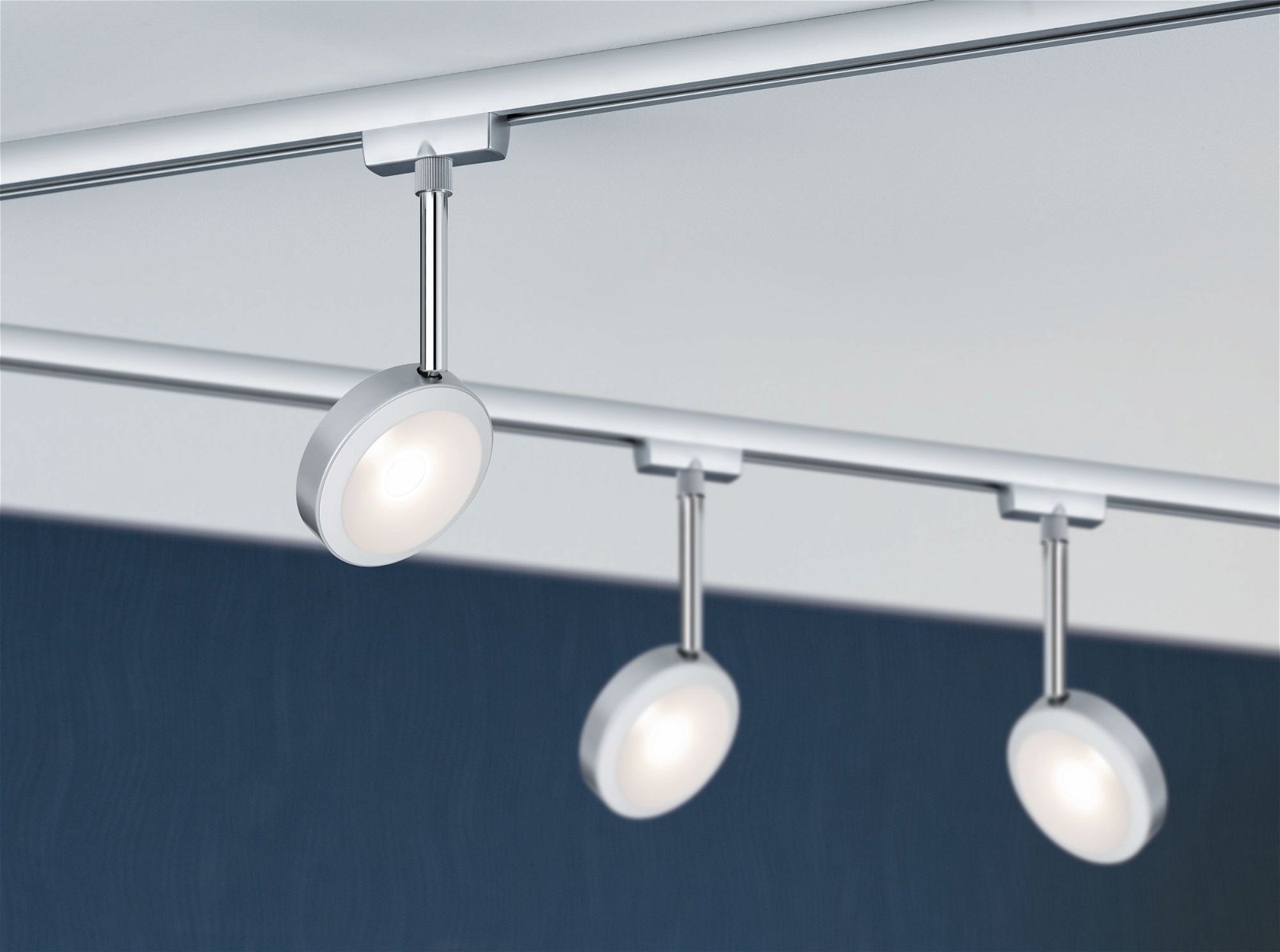 Paulmann Schienensystem-Leuchten »URail Schienenspot Discus 375,6lm 5,3W 2700K 230V Chrom matt, Chrom« LED-Modul 1 Stk. Warmweiß