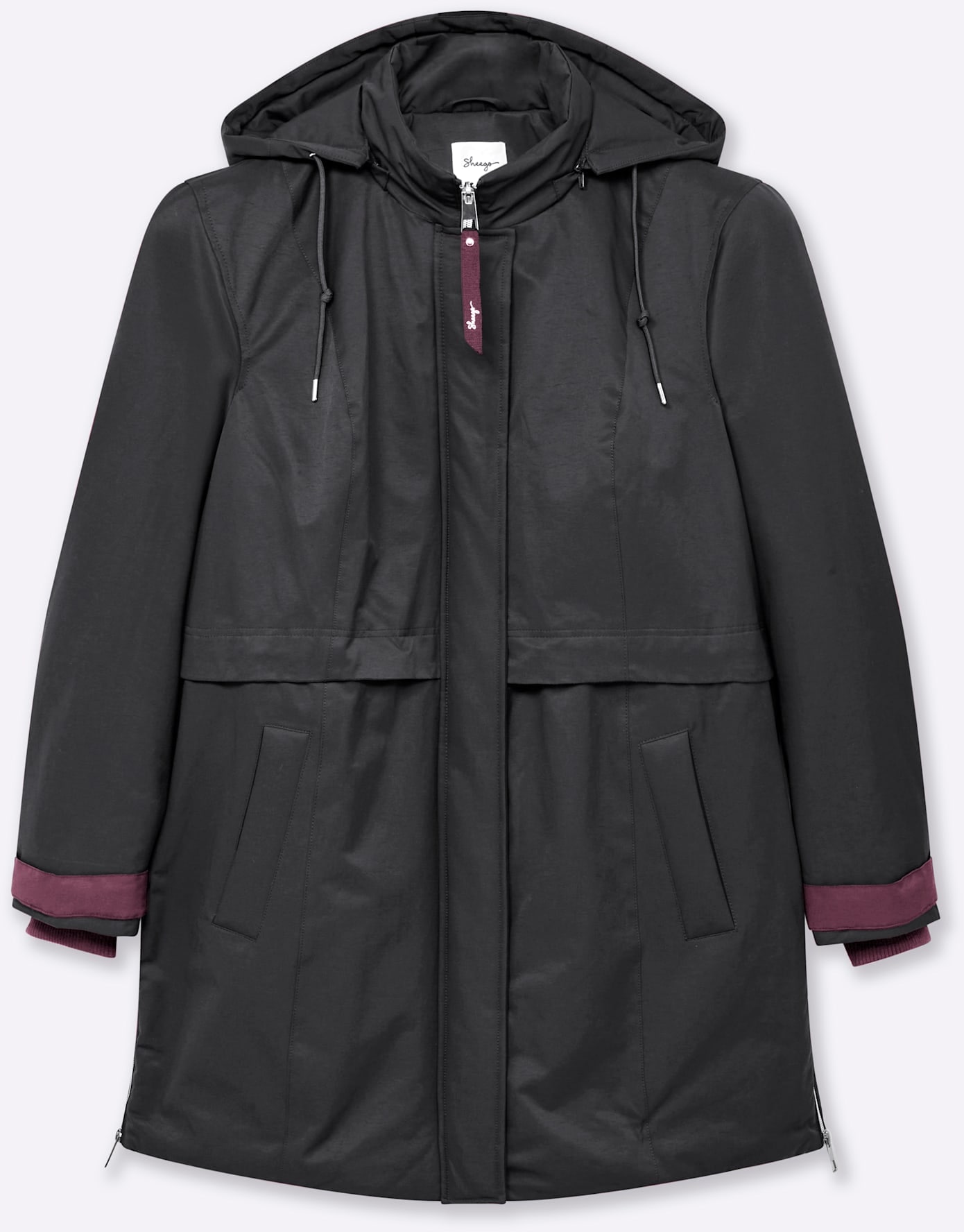 Sheego Langjacke, mit Kapuze