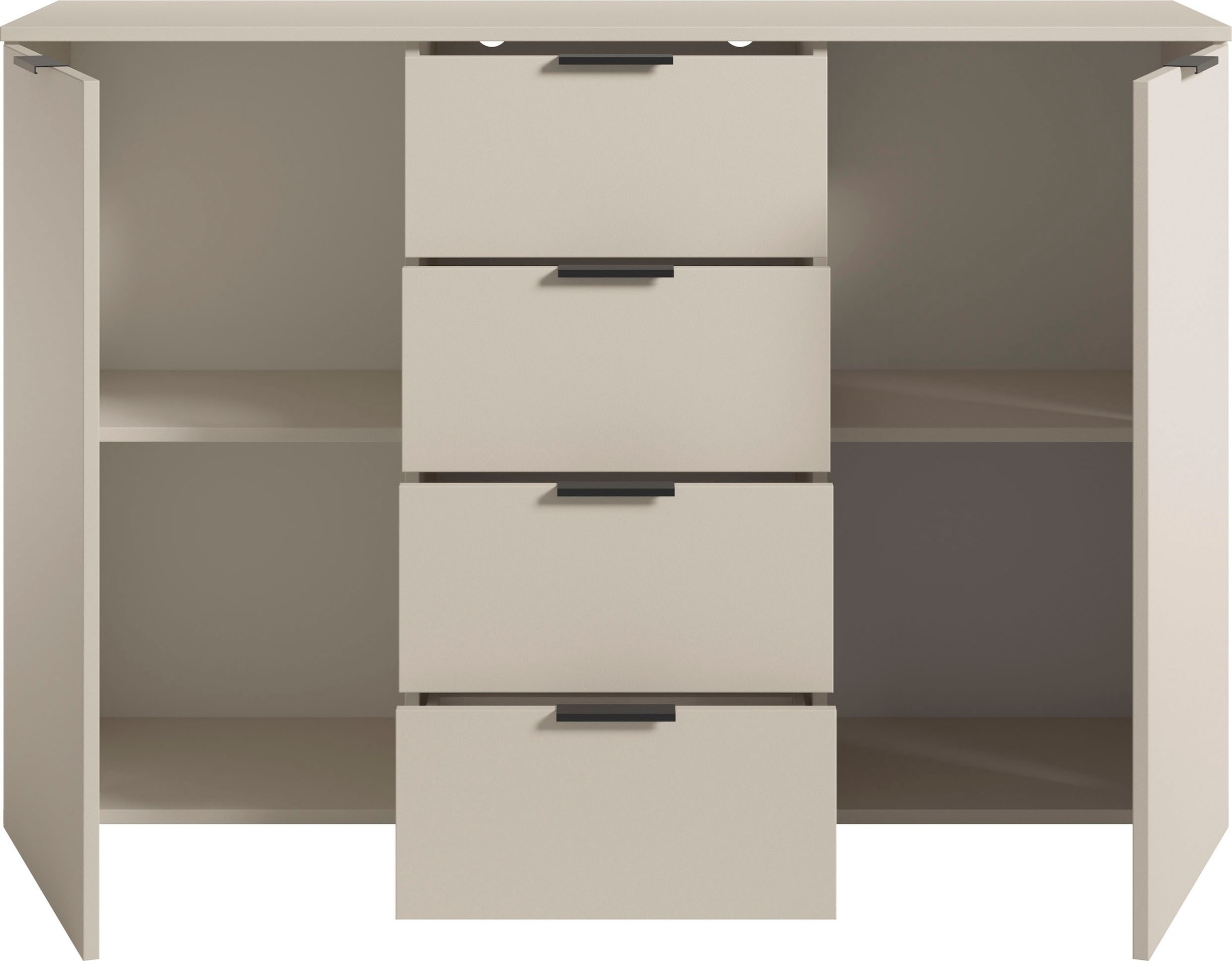 HBZ Sideboard »Linz Kommode, BxHxT 135x90x40cm« 1 Stk. tlg. Breite 135cm,Lip-Griff, Melaminbeschichtung