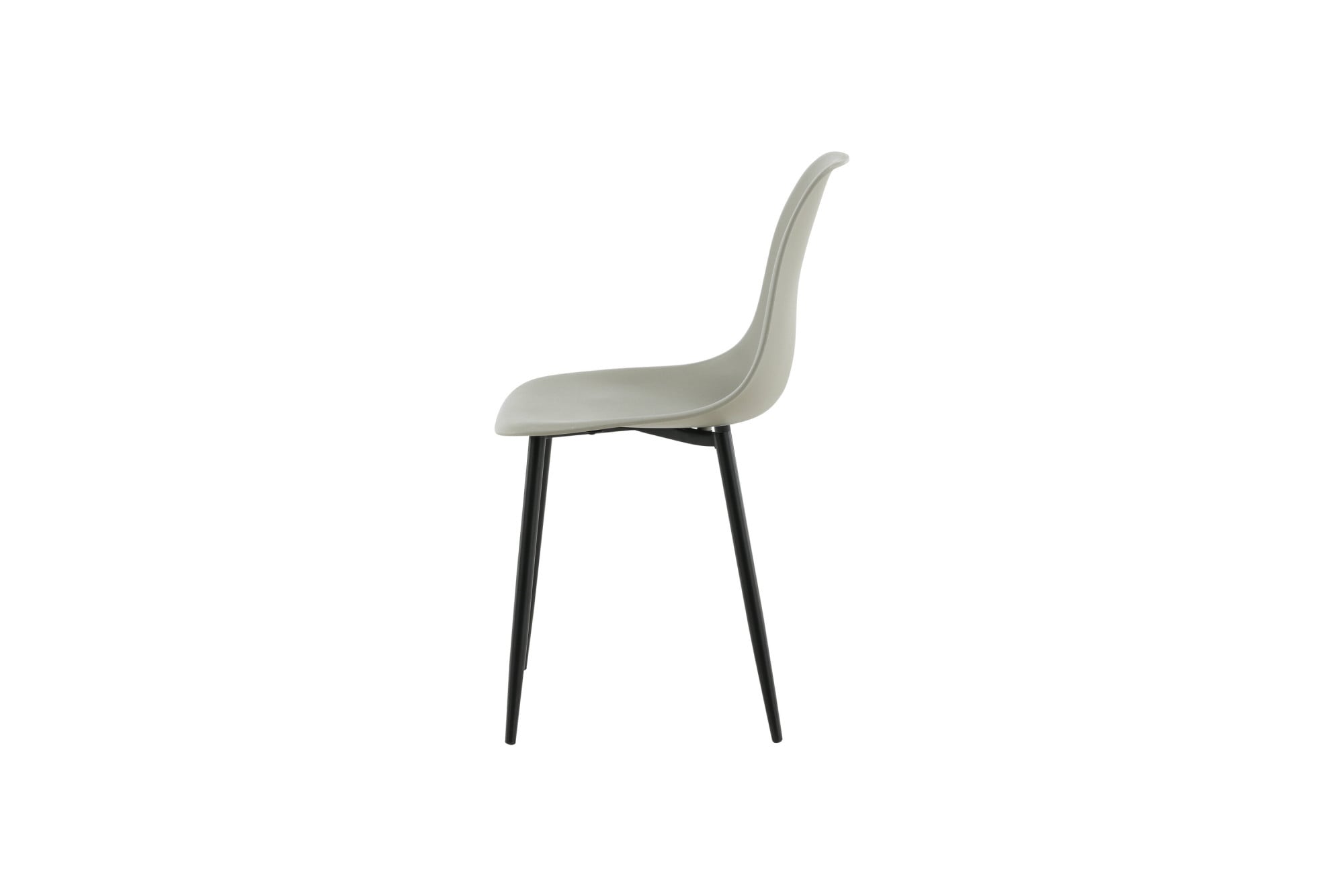 Venture Home Esszimmerstuhl »Polar Plastic, 2er-Set Esszimmerstühle in Schwarz, pflegeleicht« () 2 Stk.Polsterstuhl, Hartschalen-Sitz, Metallbeine, geschwungen, modern