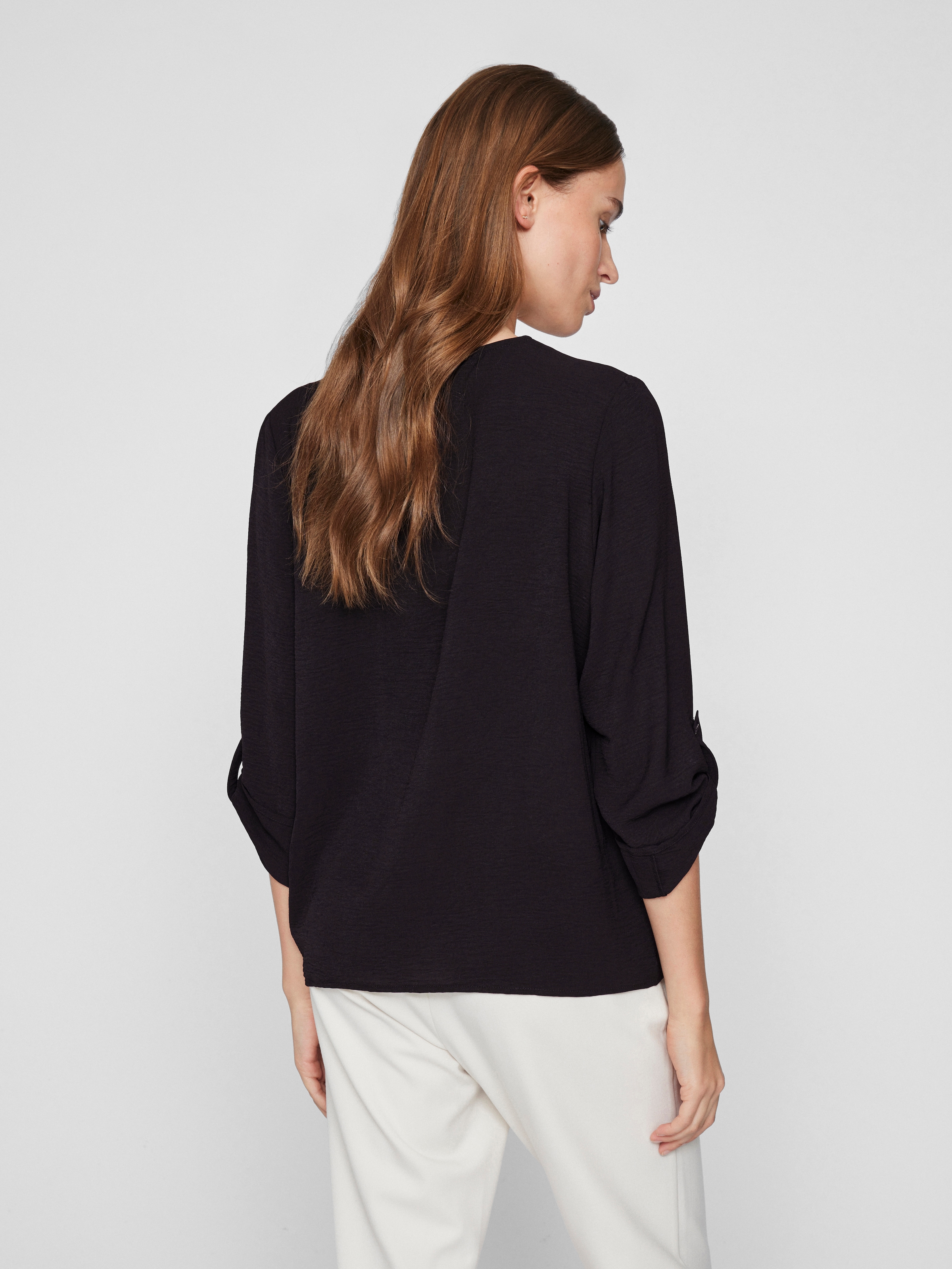 Vila Blusenshirt »VIJOSA 3/4 V-NECK TOP - NOOS«