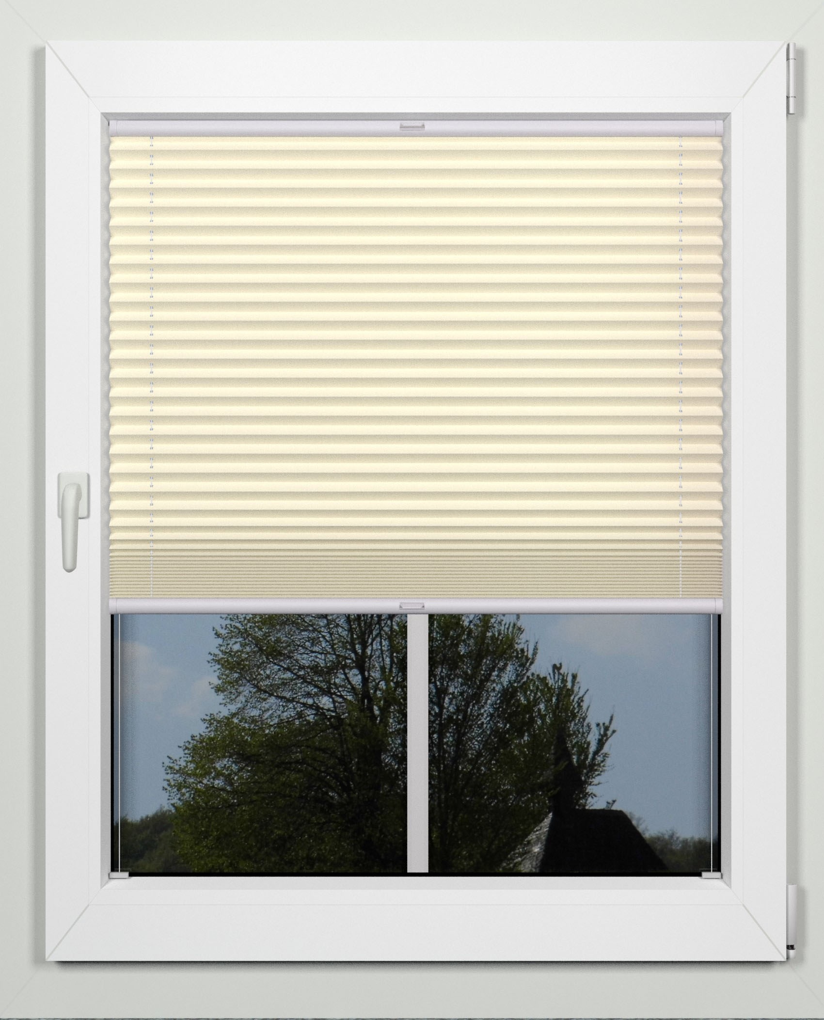 indeko Plissee »simple« Lichtschutz mit Bohren verspannt nach Maß