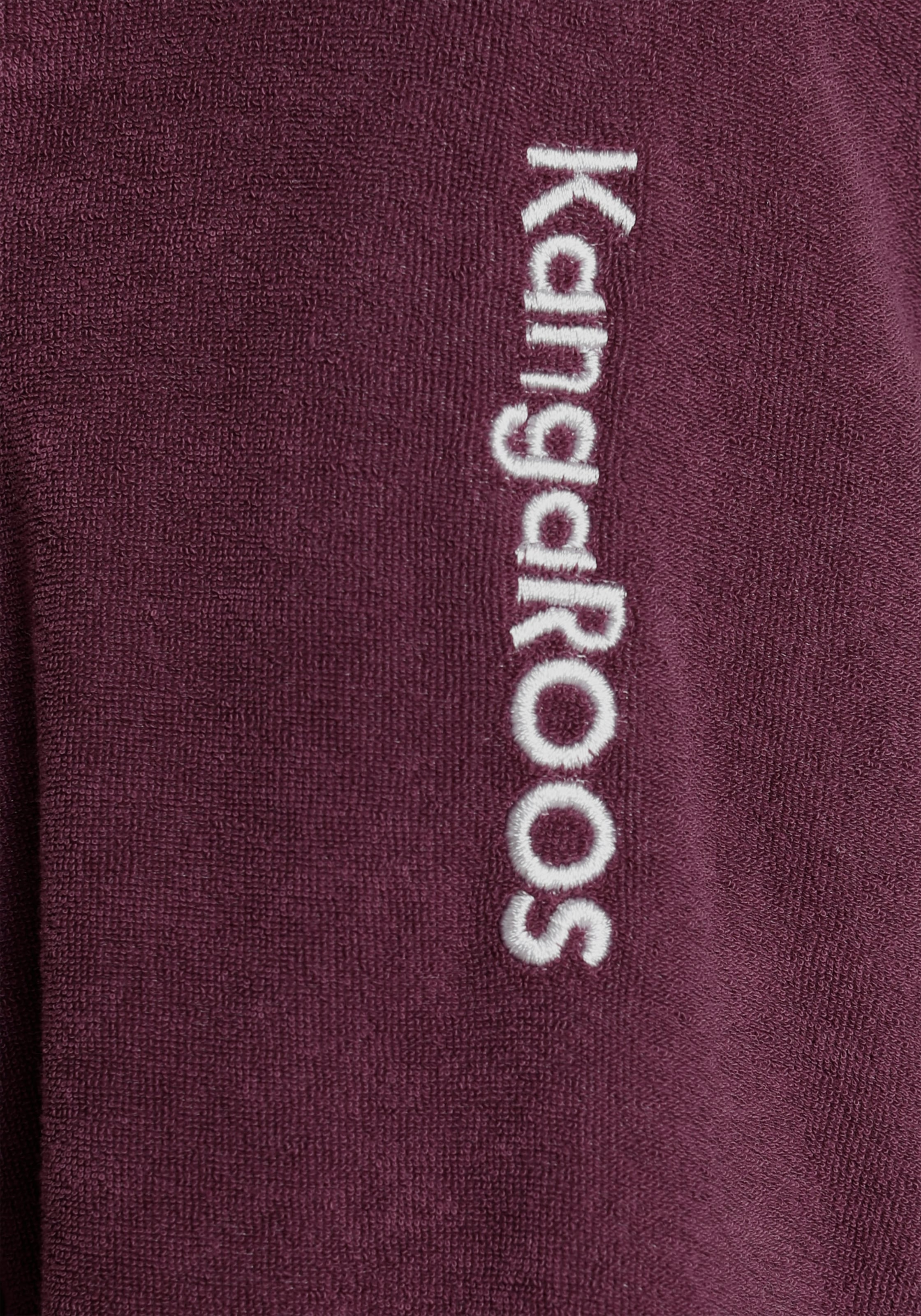 KangaROOS Damenbademantel »Dalia«, (1 St.), Uni-Farben und innen mit Streifen, Bademantel mit Taschen, XS-2XL