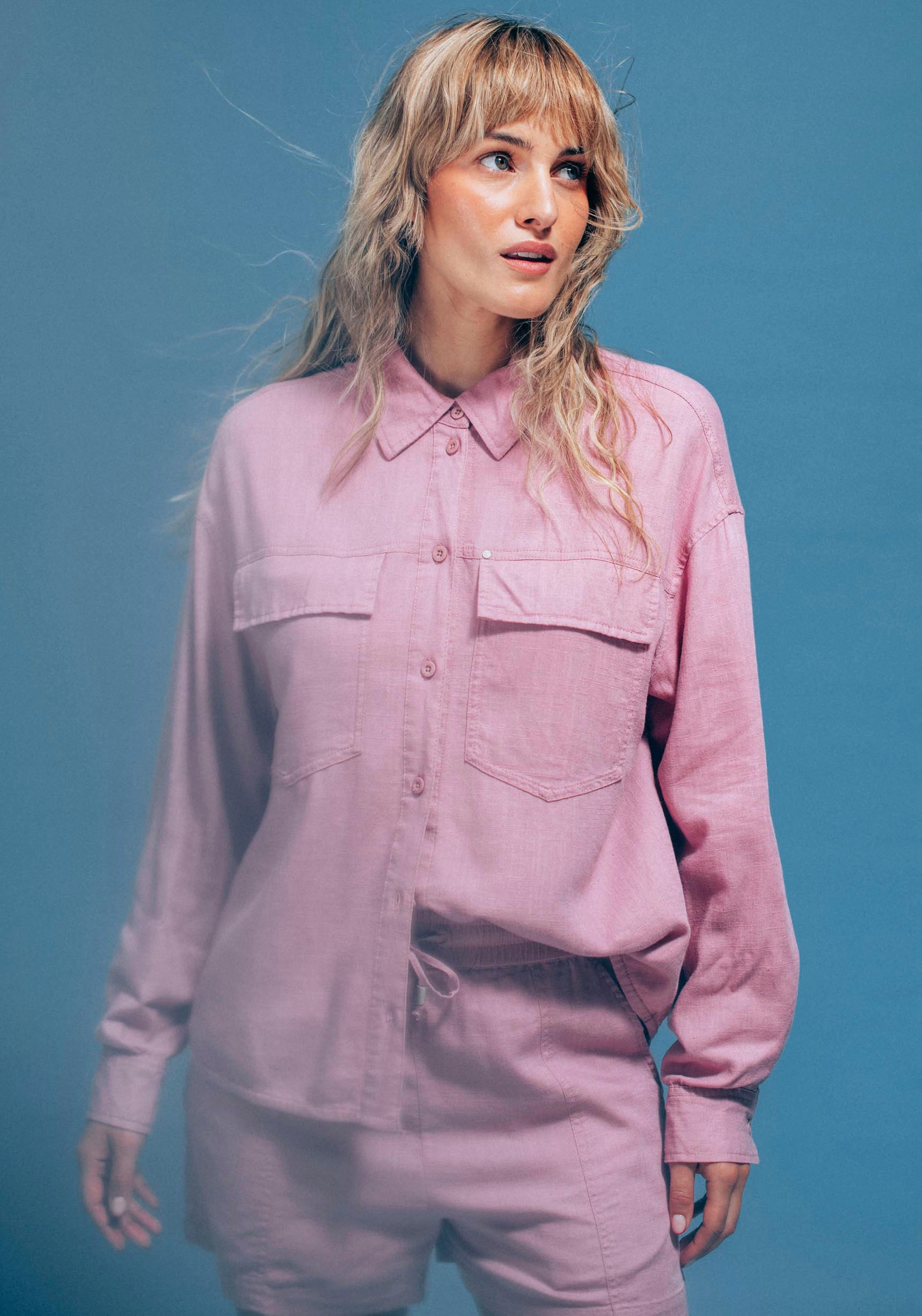 Ragwear Langarmshirt »JOCASTA« mit Leinen, relaxed fit