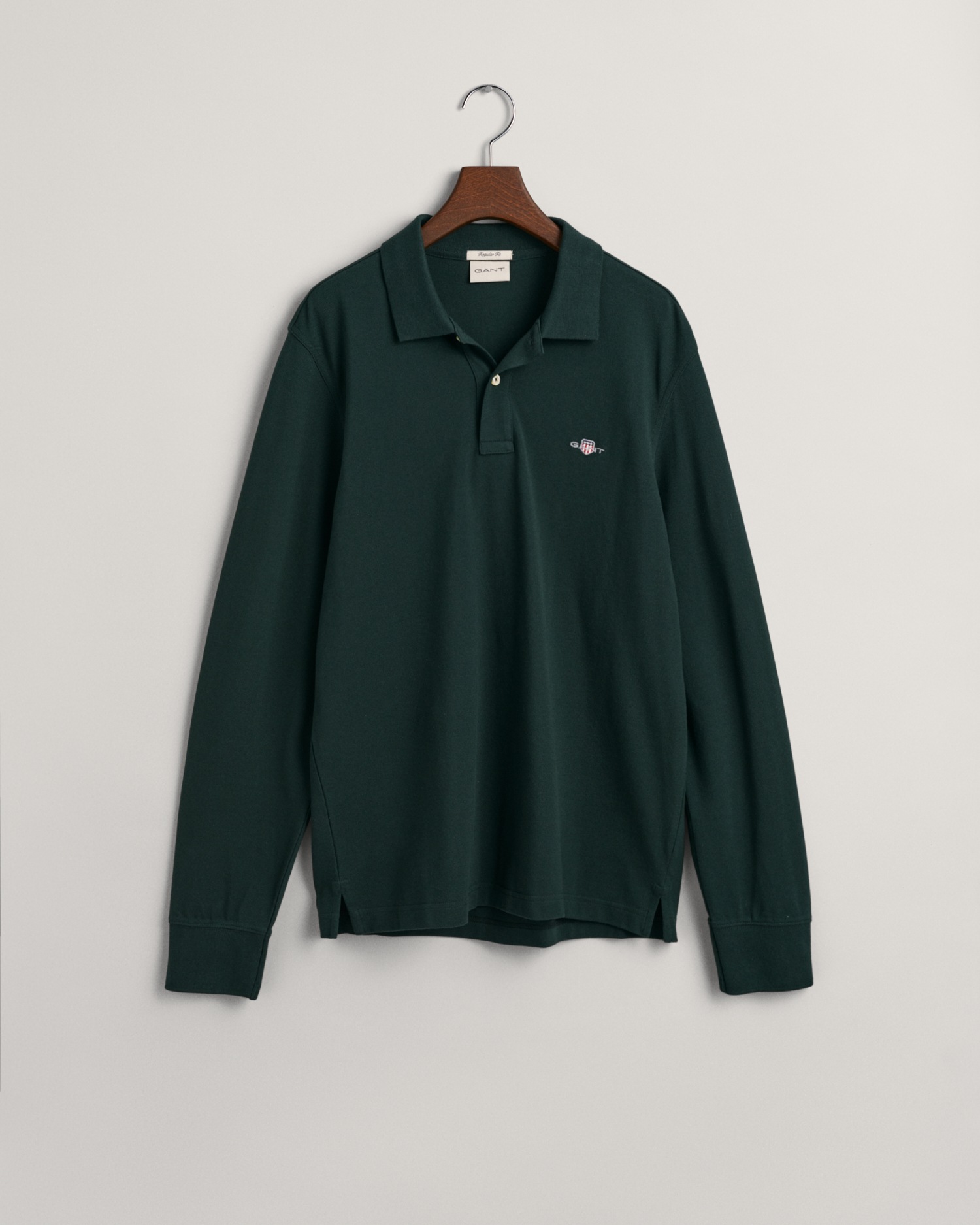 Gant Poloshirt »REG SHIELD LS PIQUE RUGGER«, mit Logotickerei auf der Brust