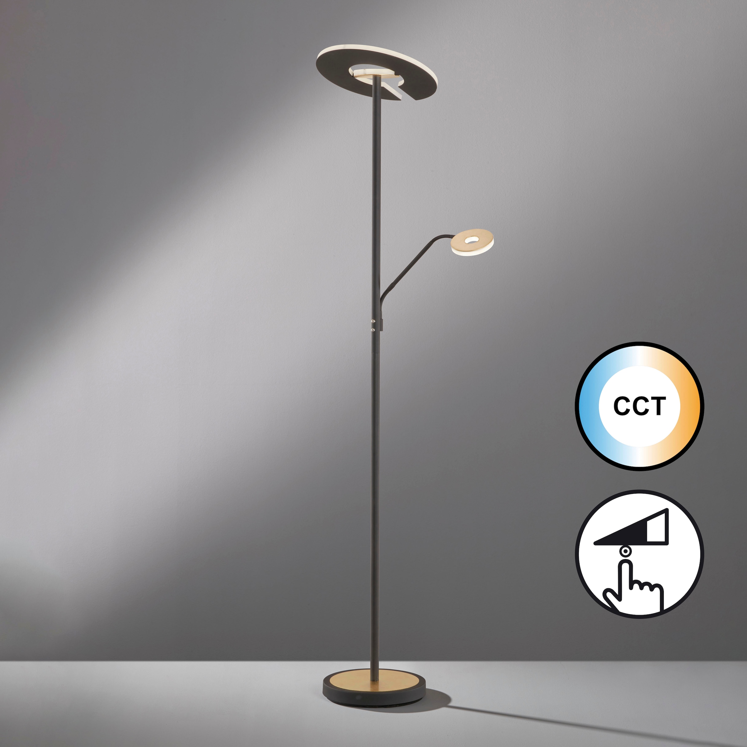 FISCHER & HONSEL Stehlampe »Dent«, 1 flammig, Leuchtmittel LED-Modul | LED fest integriert, langlebige LED, dimmbar