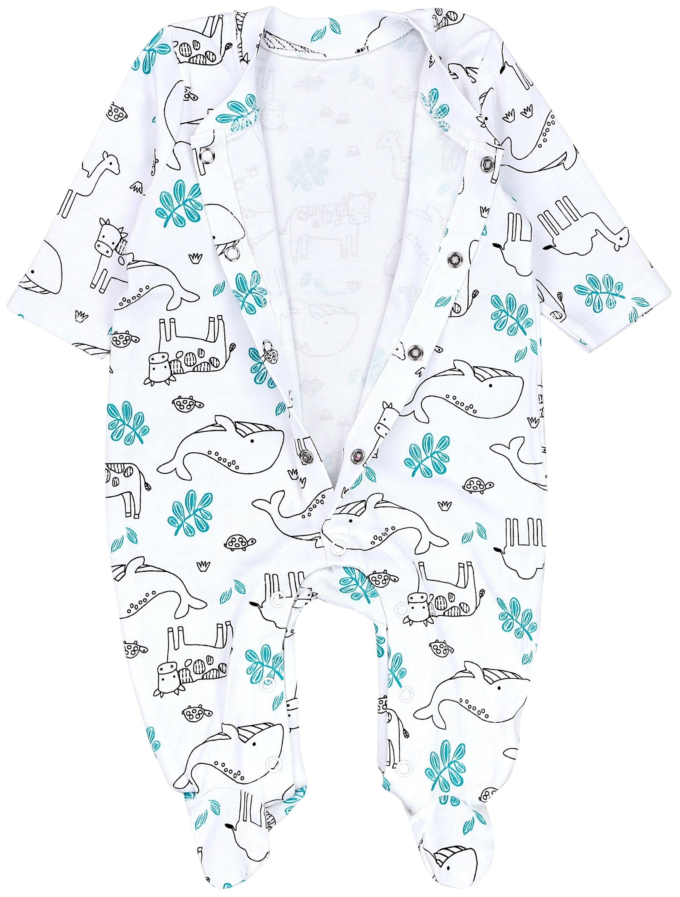 TupTam Strampler »Schlafstrampler Baby Mädchen Schlafstrampler mit Fuß 3er Pack«