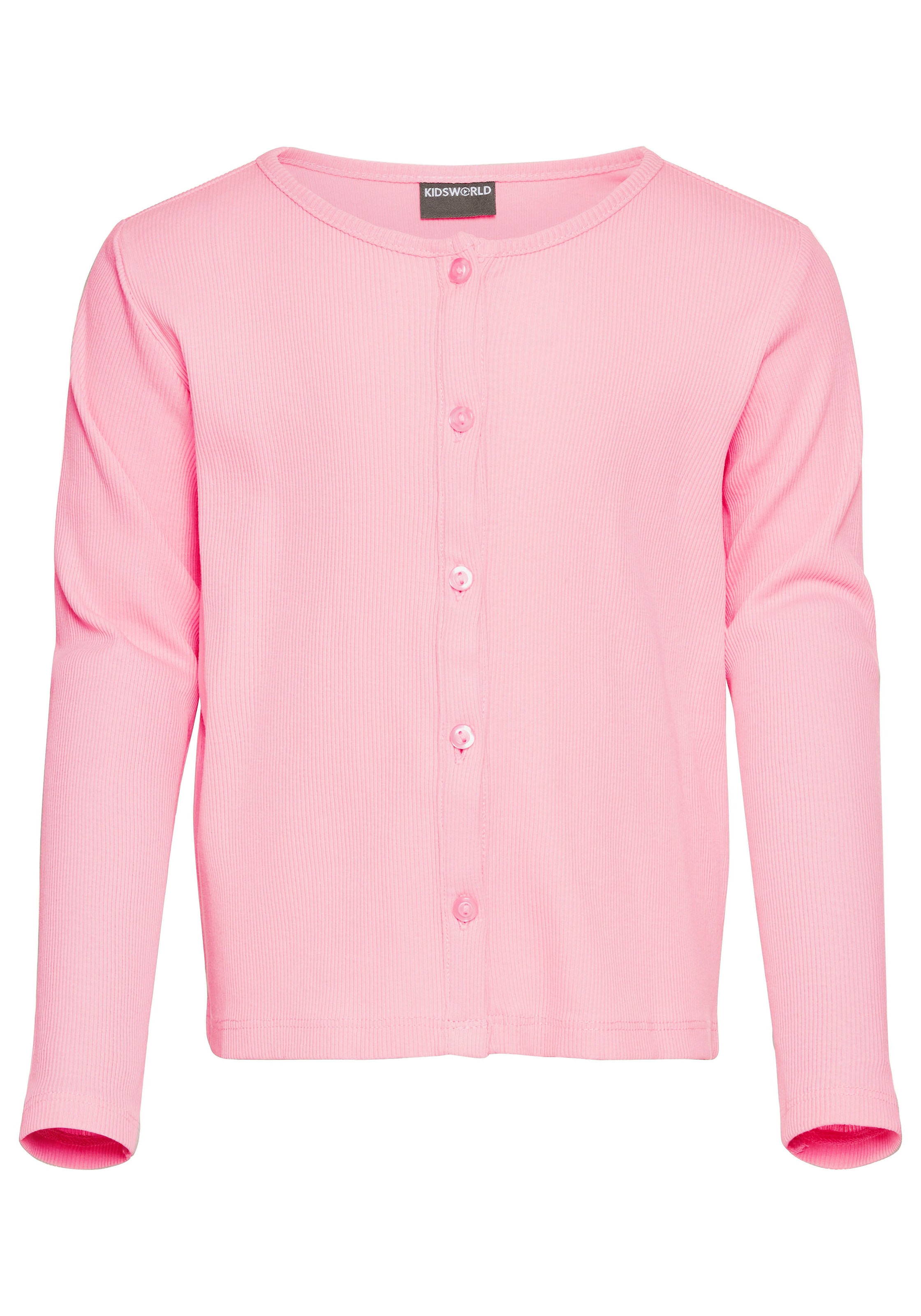 KIDSWORLD Sweatjacke »Shirtjacke aus weichem Rippmaterial« Feine Shirtjacke für jeden Anlass