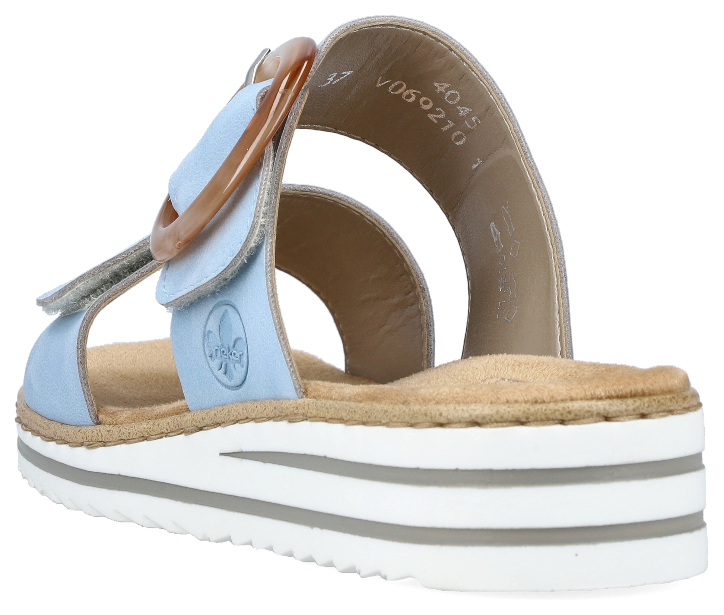 Rieker Pantolette, Keilabsatz, Sommerschuh, Schlappen mit softer Innensohle