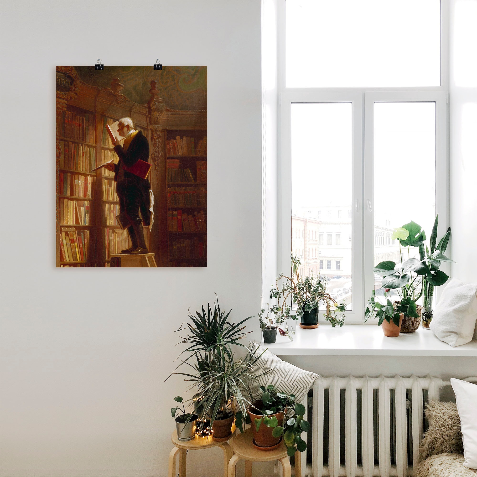 Artland Wandbild »Der Bücherwurm (Detail). Um 1850« Mann 1 Stk. tlg. als Leinwandbild, Poster in verschied. Größen