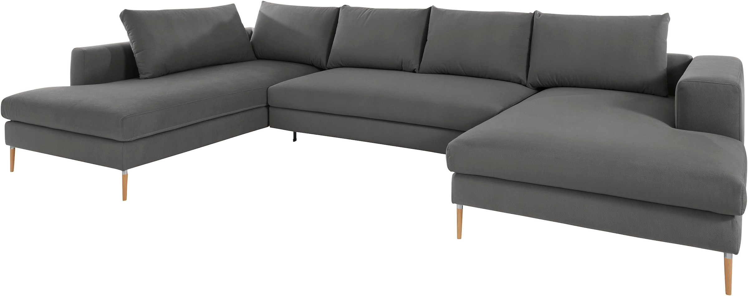 OTTO products Wohnlandschaft »Finnja, viel Platz, wahlweise Bettfunktion und Bettkasten, U-Form«